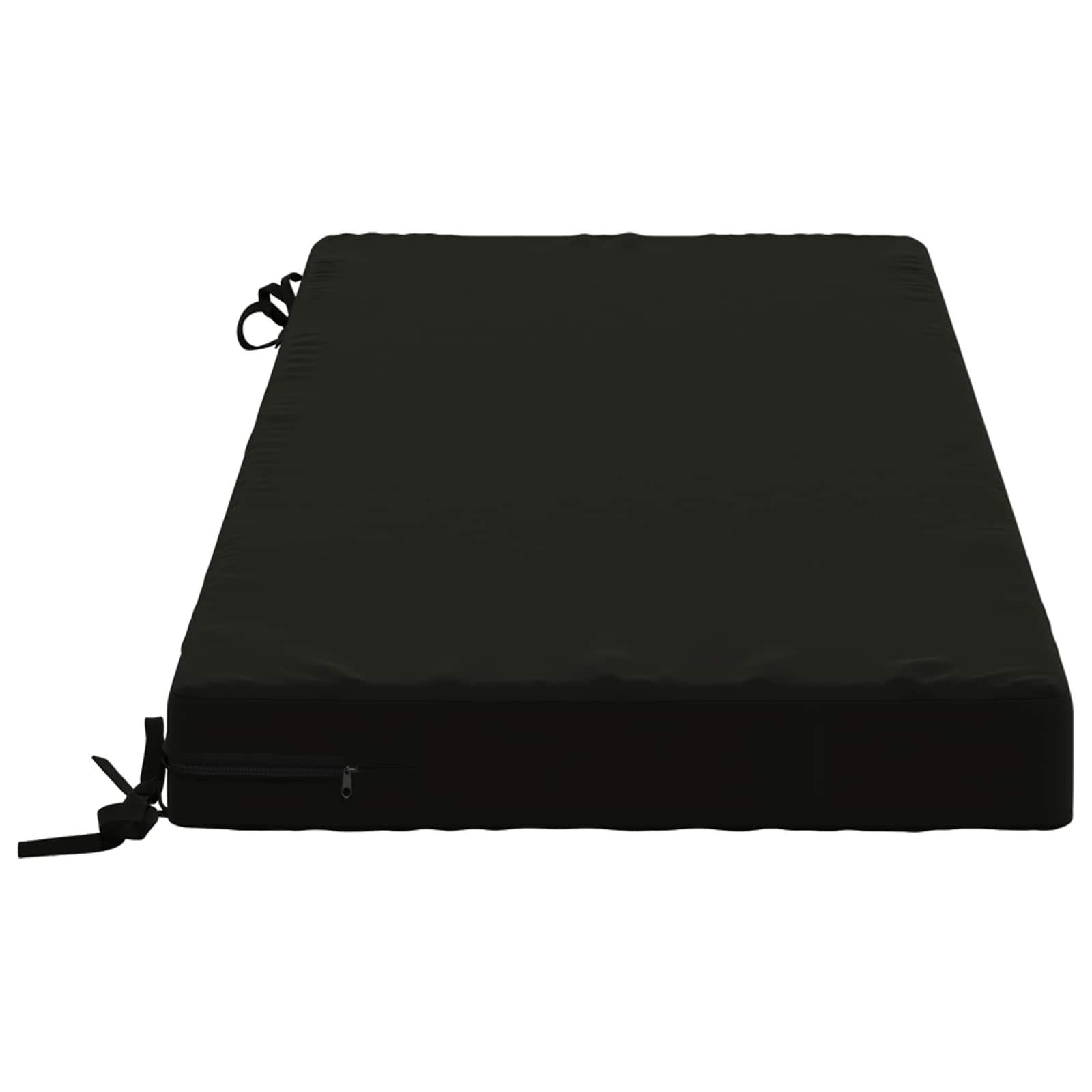vidaXL Poduszka na ławkę SOEST 100% poliester Czarny 120 x 50 x 8 cm
