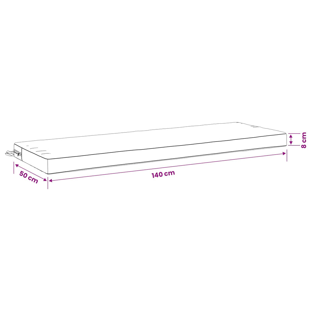 vidaXL Poduszki na ławkę 2-częściowe SOEST 2 szt. 100% poliester