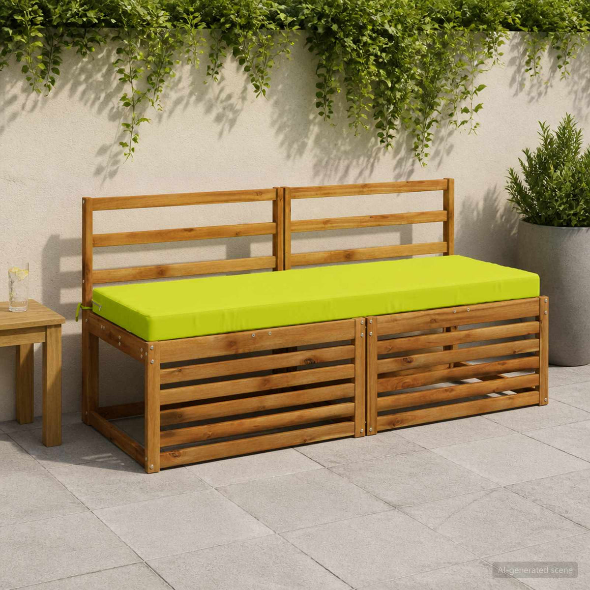 vidaXL Poduszka na ławkę SOEST 100% poliester Jasnozielony