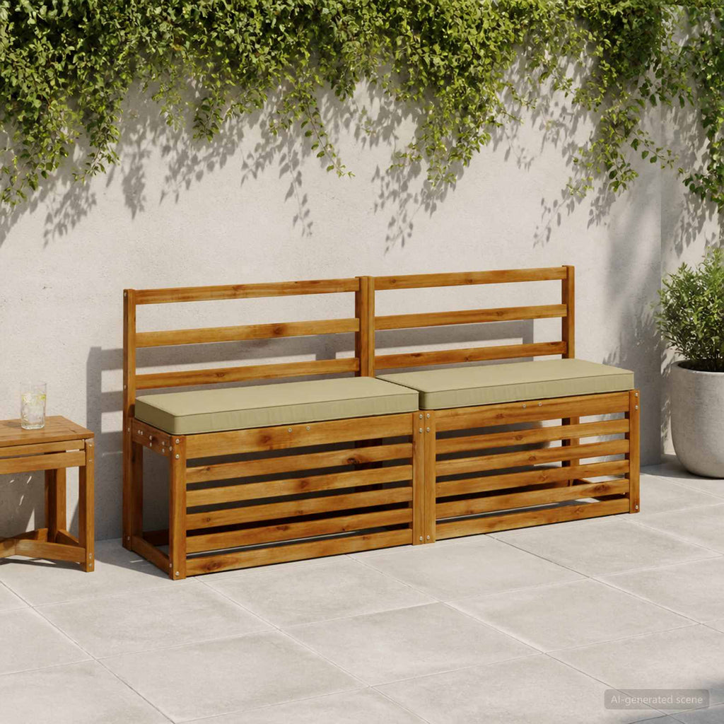 vidaXL Poduszki na ławkę 2-częściowe VUGHT 2 pcs 100% poliester