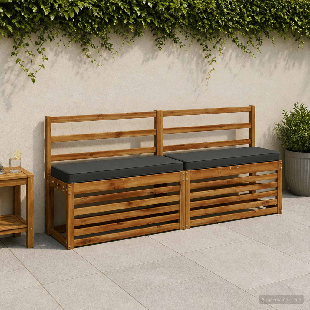 vidaXL Poduszki na ławkę 2-częściowe VUGHT 2 pcs 100% poliester