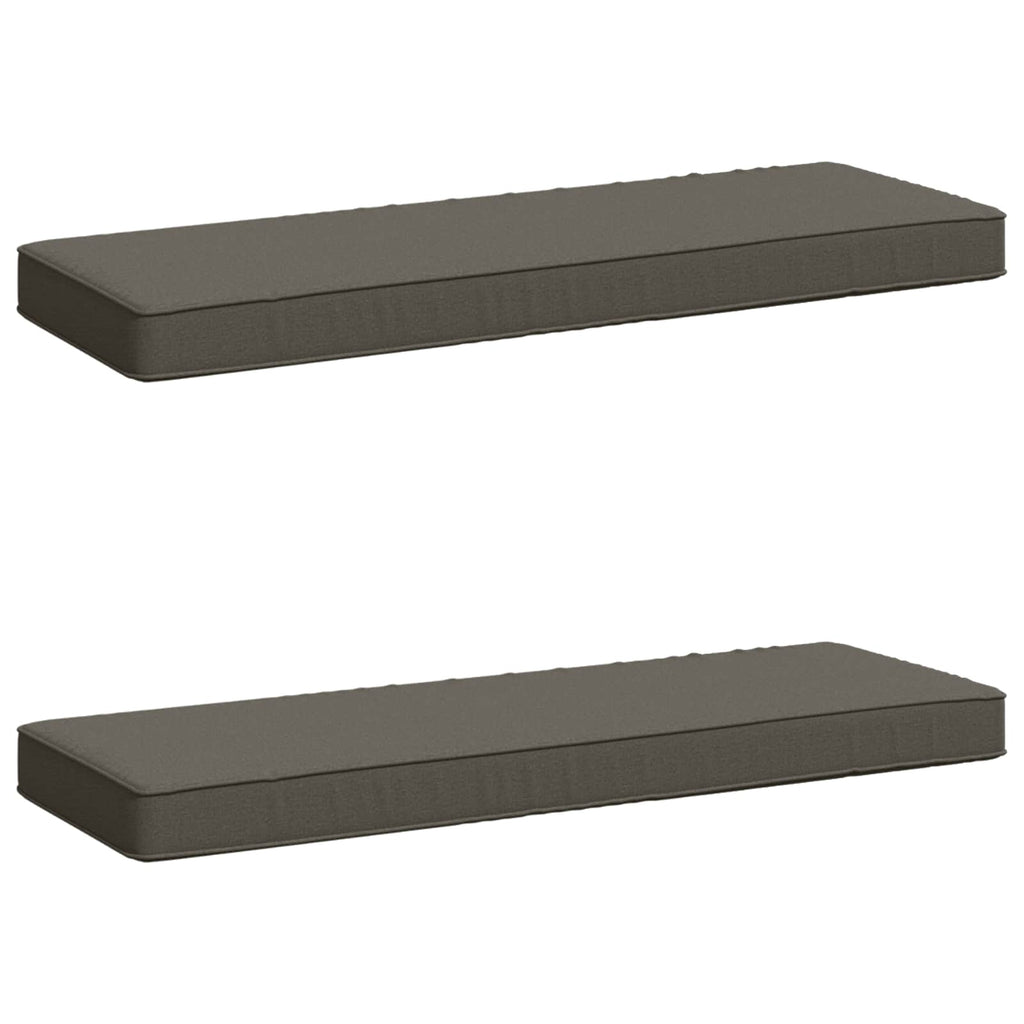 vidaXL Poduszki na ławkę 2-częściowe VUGHT 2 pcs 100% poliester Szary