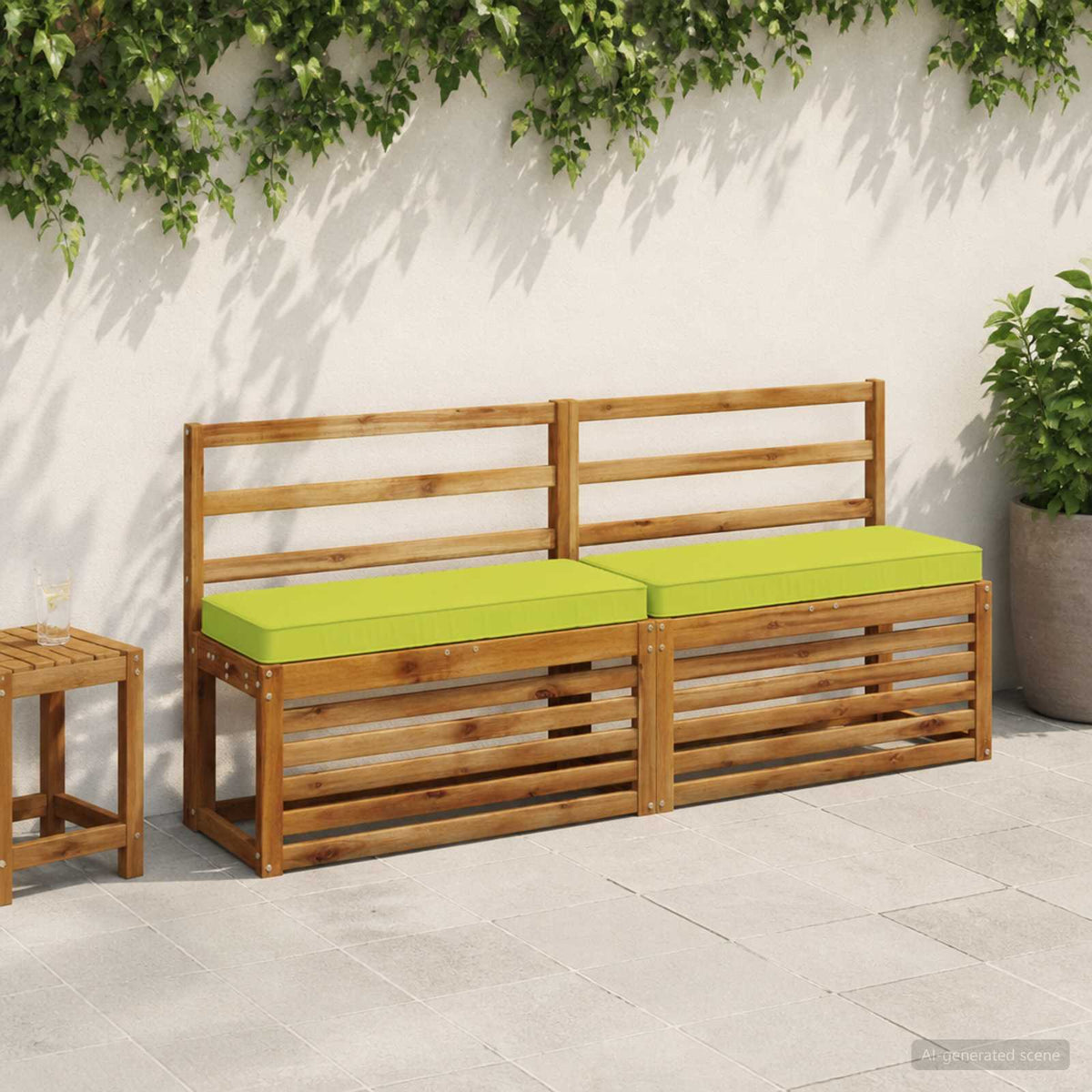 vidaXL Poduszki na ławkę 2-częściowe VUGHT 2 pcs 100% poliester