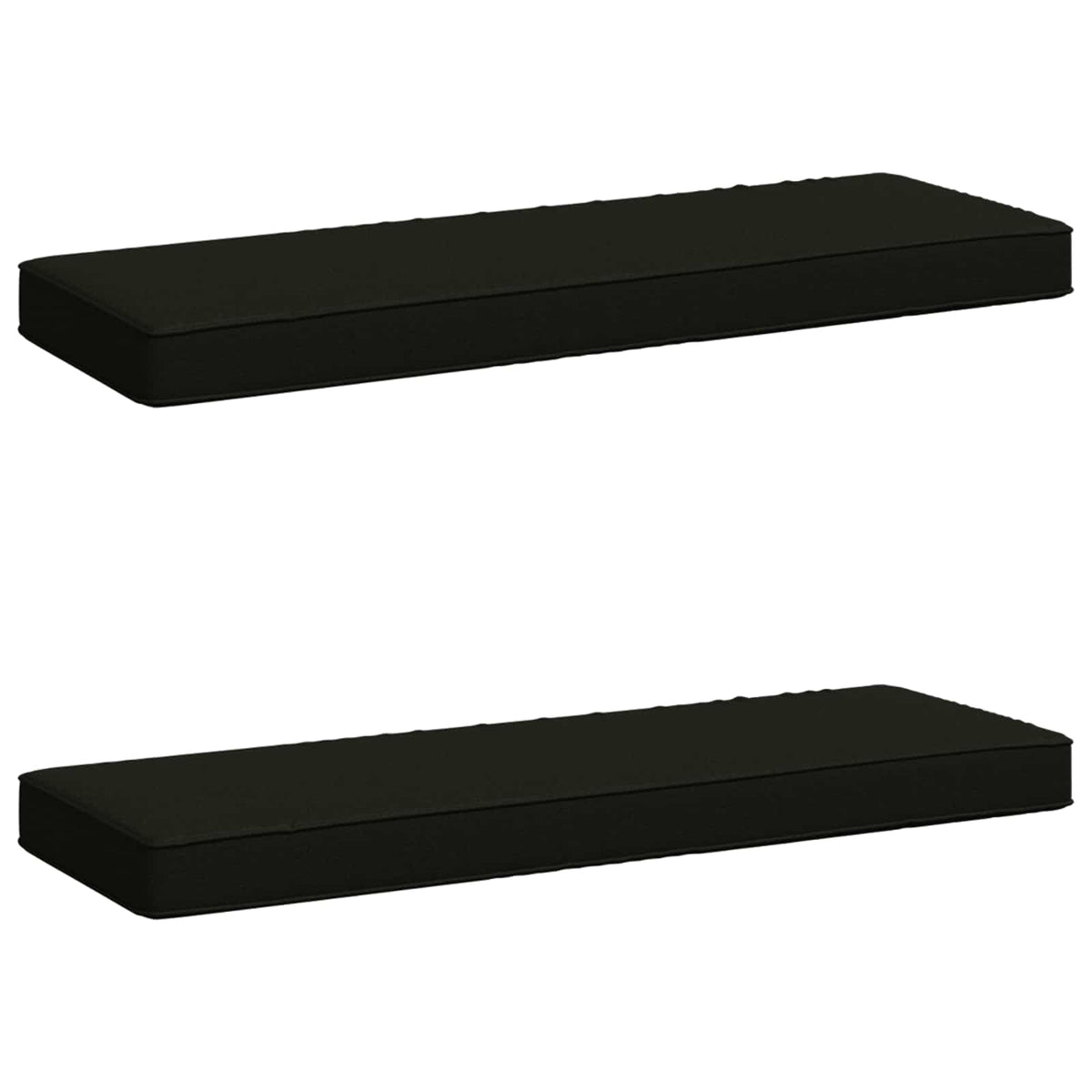 vidaXL Poduszki na ławkę 2-częściowe VUGHT 2 pcs 100% poliester Czarny