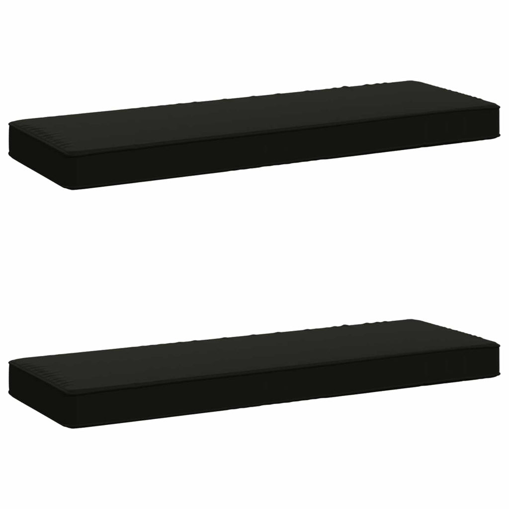 vidaXL Poduszki na ławkę 2-częściowe VUGHT 2 pcs 100% poliester Czarny