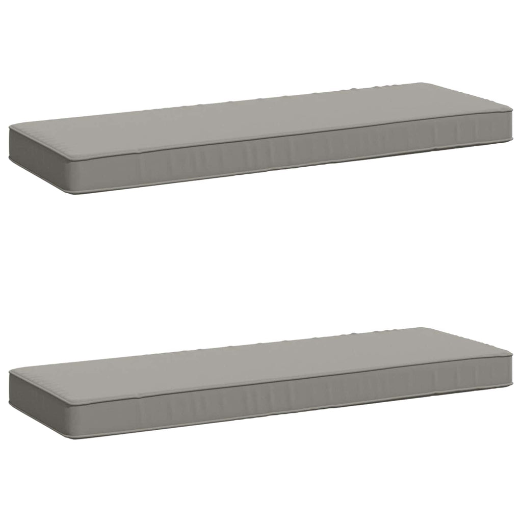 vidaXL Poduszki na ławkę 2-częściowe VUGHT 2 pcs 100% poliester Szary