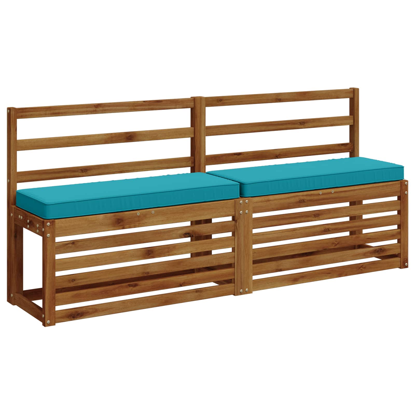 vidaXL Poduszki na ławkę 2-częściowe VUGHT 2 pcs 100% poliester