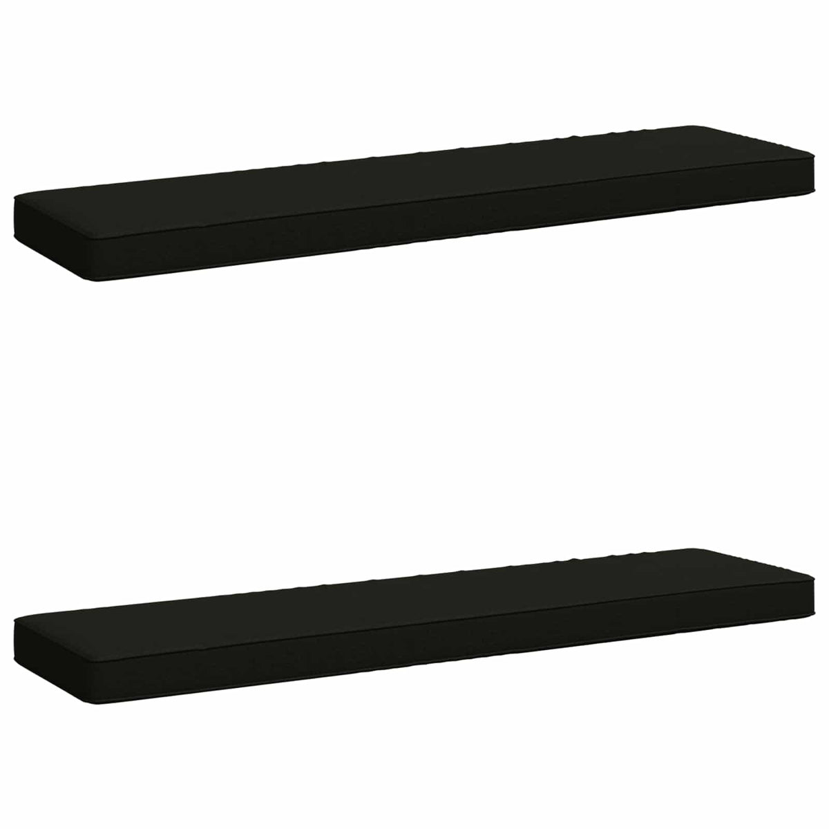 vidaXL Poduszki na ławkę 2-częściowe VUGHT 2 pcs 100% poliester Czarny