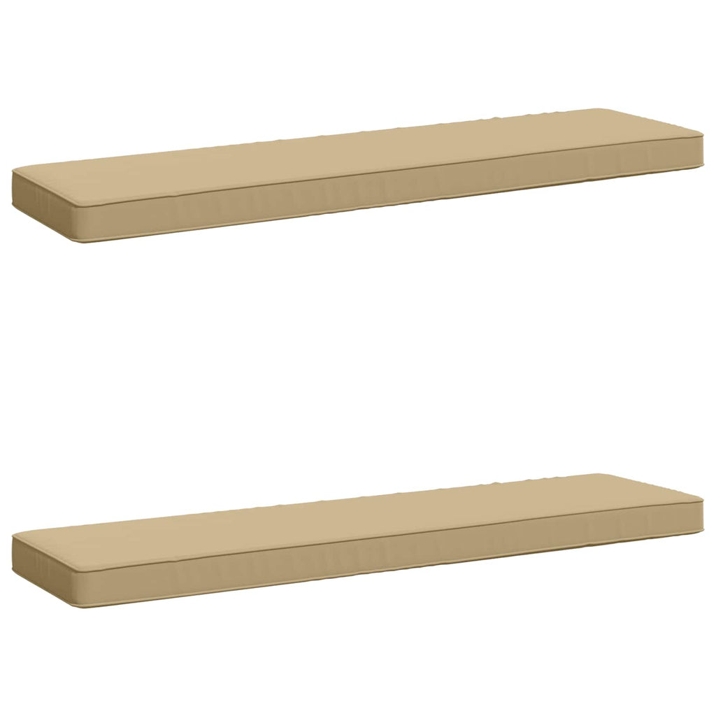 vidaXL Poduszki na ławkę 2-częściowe VUGHT 2 pcs 100% poliester Beżowy