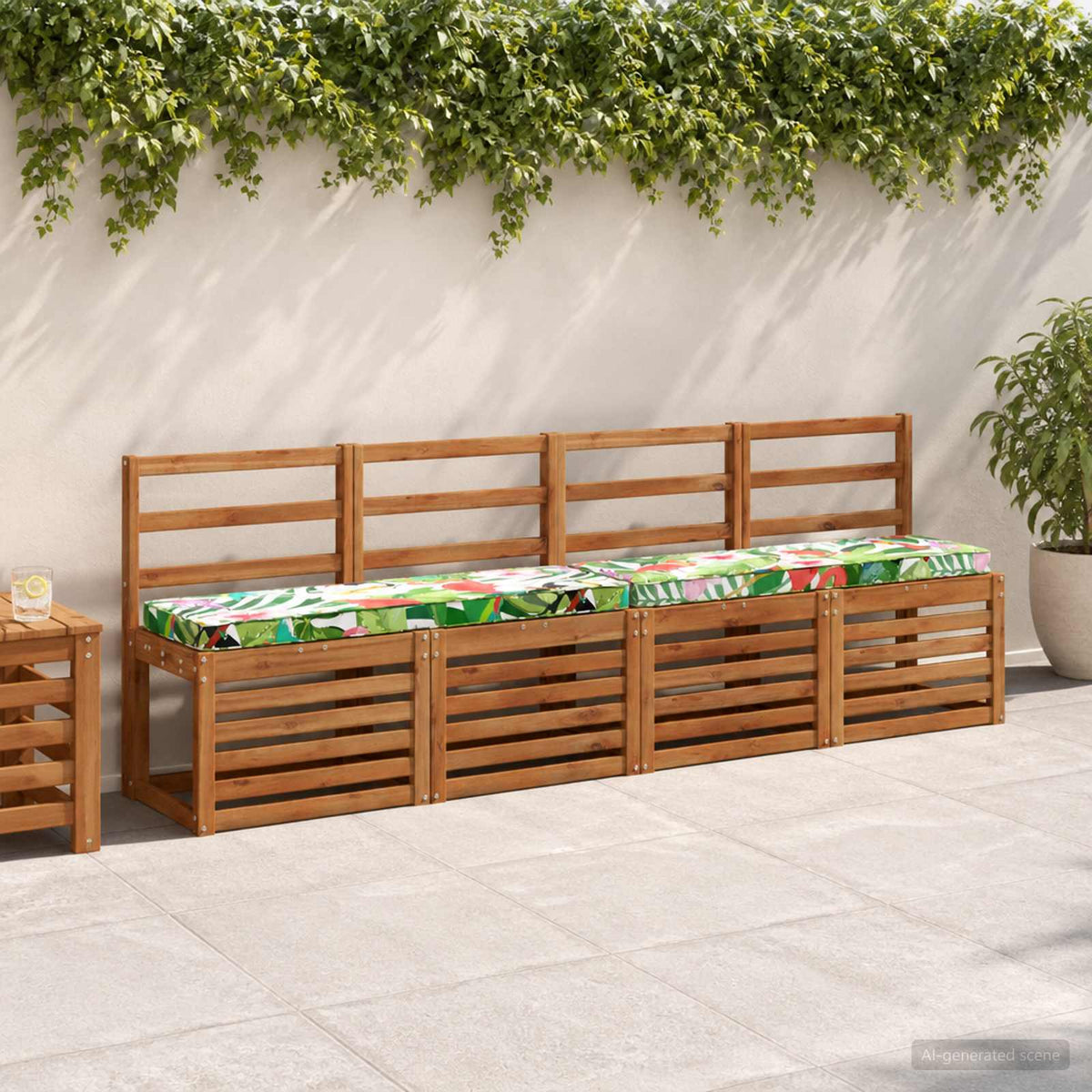 vidaXL Poduszki na ławkę 2-częściowe VUGHT 2 pcs 100% poliester