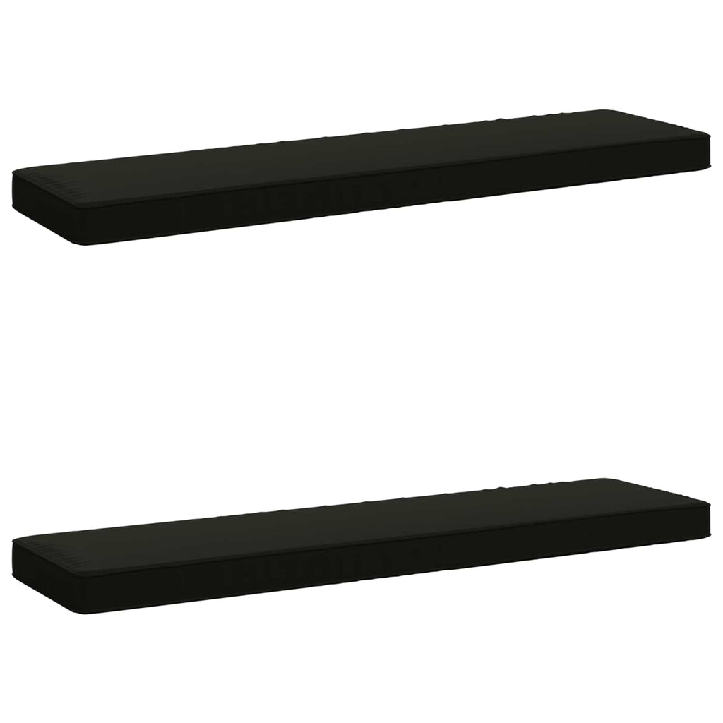 vidaXL Poduszki na ławkę 2-częściowe VUGHT 2 pcs 100% poliester Czarny