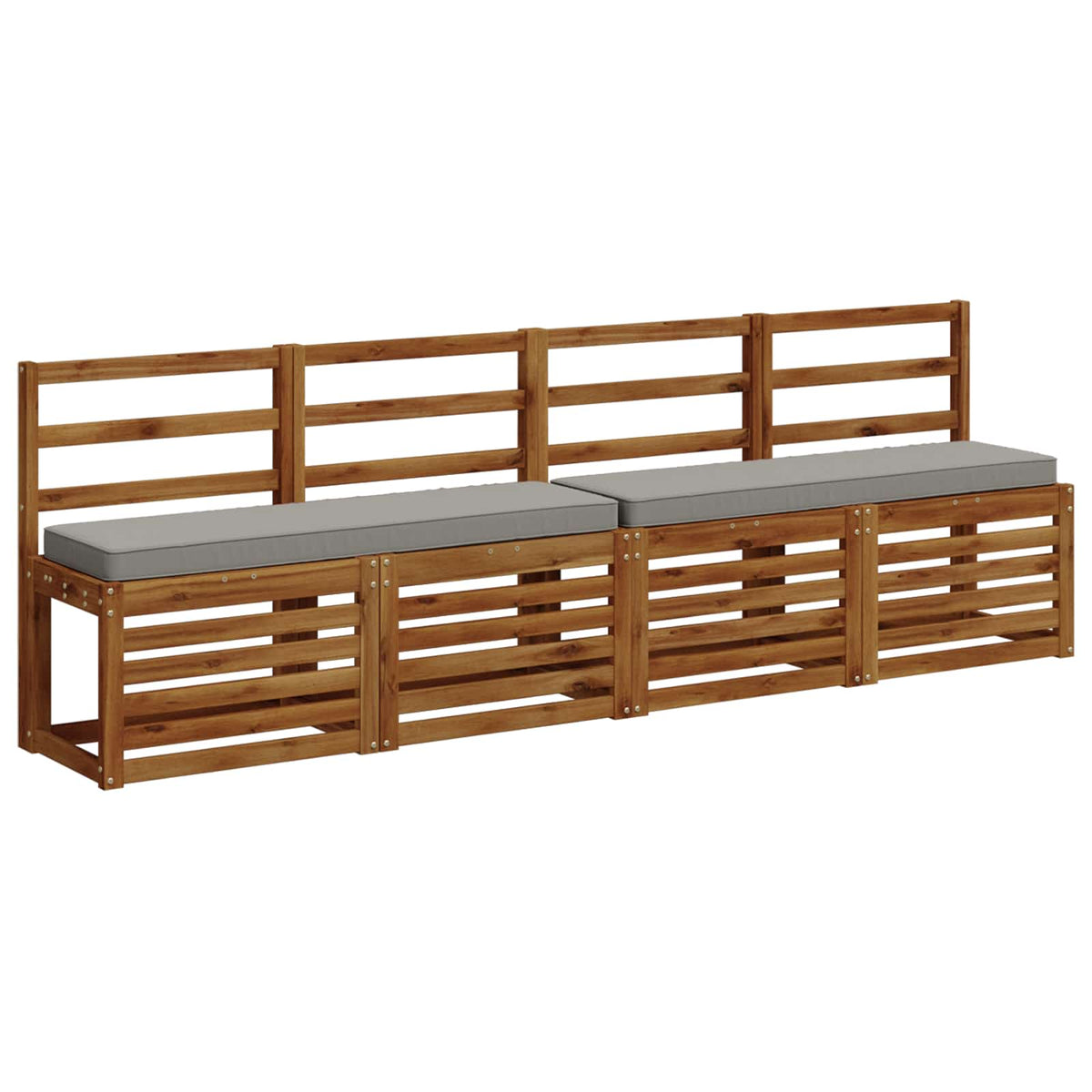 vidaXL Poduszki na ławkę 2-częściowe VUGHT 2 pcs 100% poliester Szary