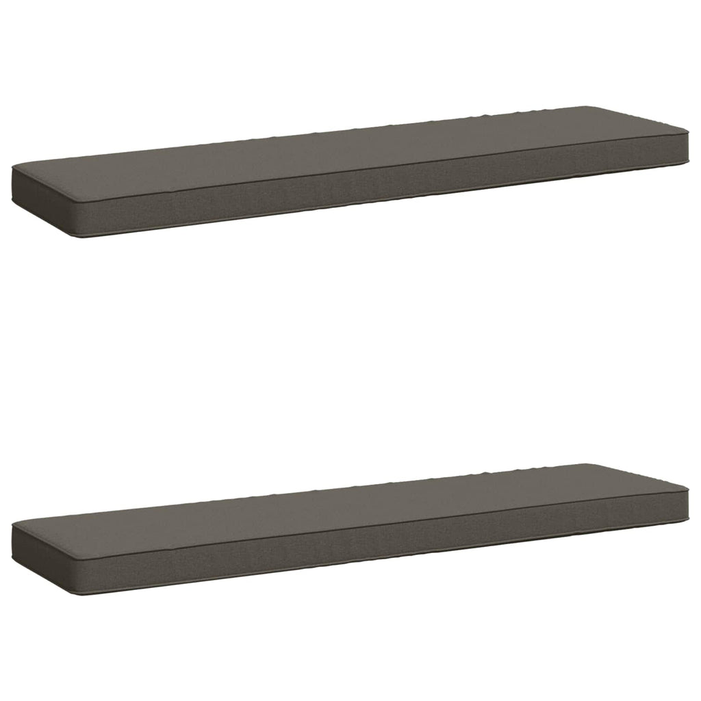 vidaXL Poduszki na ławkę 2-częściowe VUGHT 2 pcs 100% poliester Szary