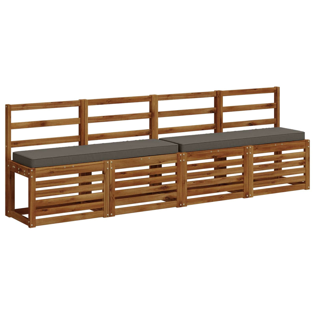 vidaXL Poduszki na ławkę 2-częściowe VUGHT 2 pcs 100% poliester Szary