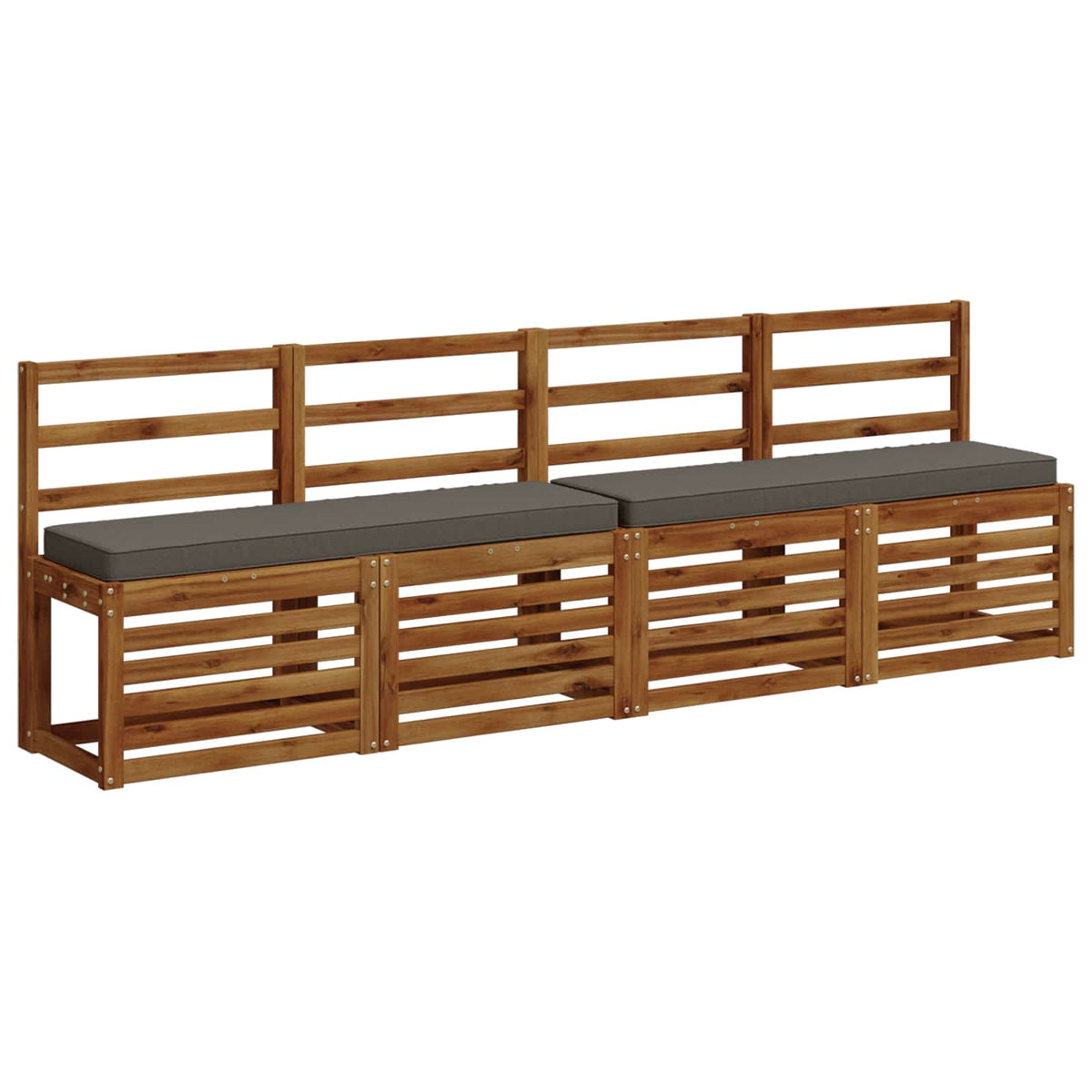vidaXL Poduszki na ławkę 2-częściowe VUGHT 2 pcs 100% poliester Szary