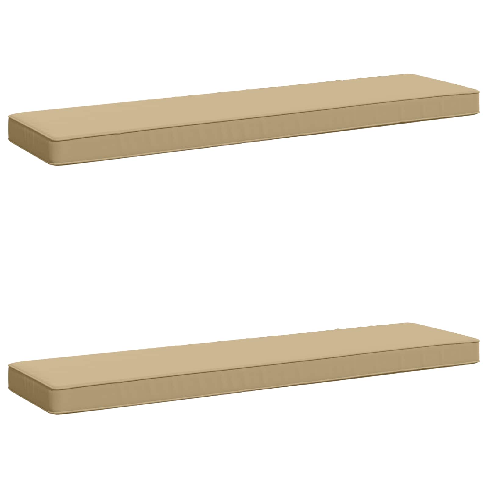 vidaXL Poduszki na ławkę 2-częściowe VUGHT 2 pcs 100% poliester Beżowy