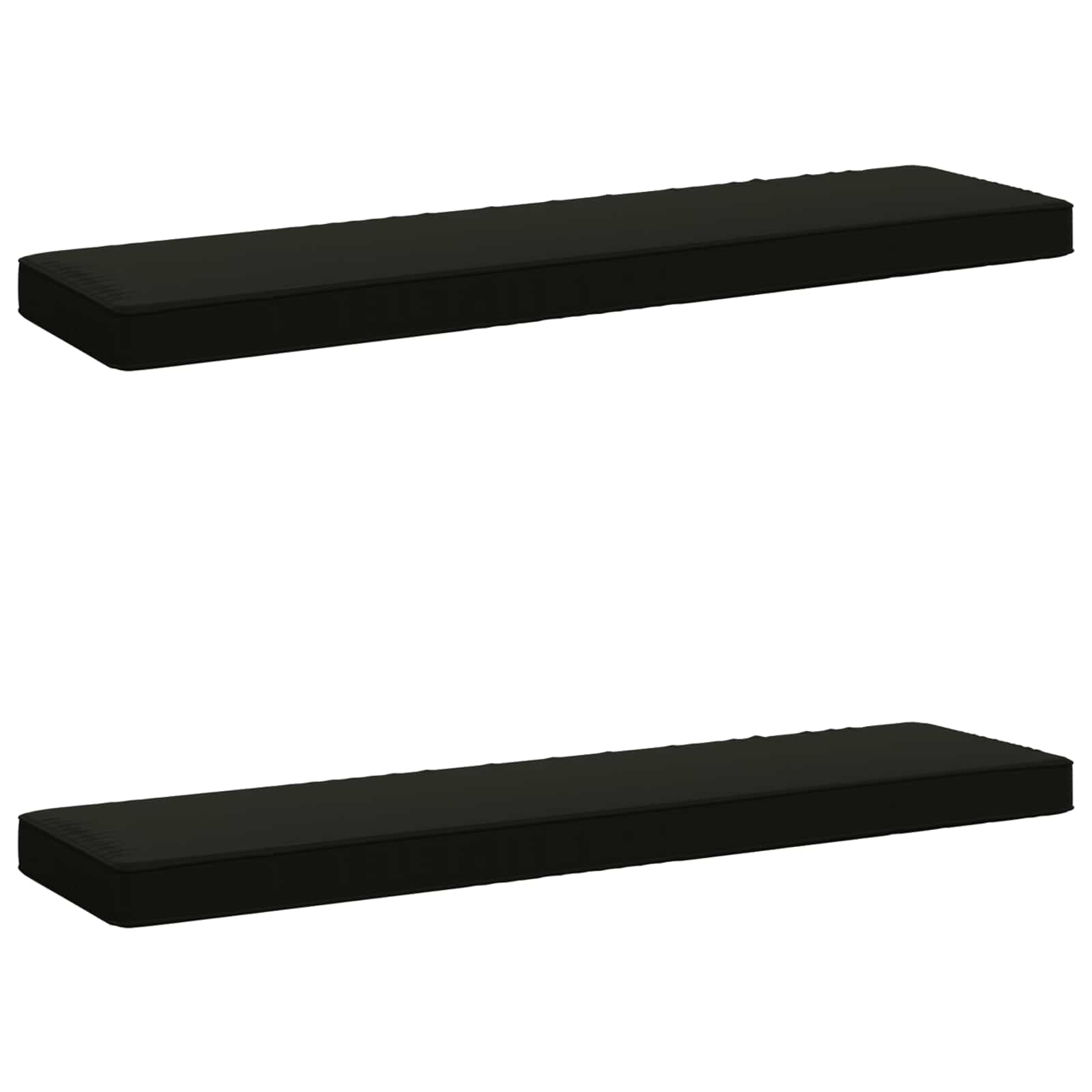 vidaXL Poduszki na ławkę 2-częściowe VUGHT 2 pcs 100% poliester Czarny