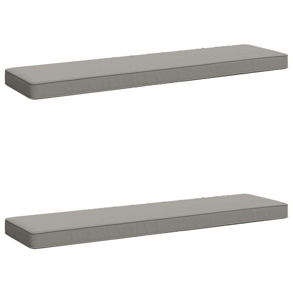 vidaXL Poduszki na ławkę 2-częściowe VUGHT 2 pcs 100% poliester Szary