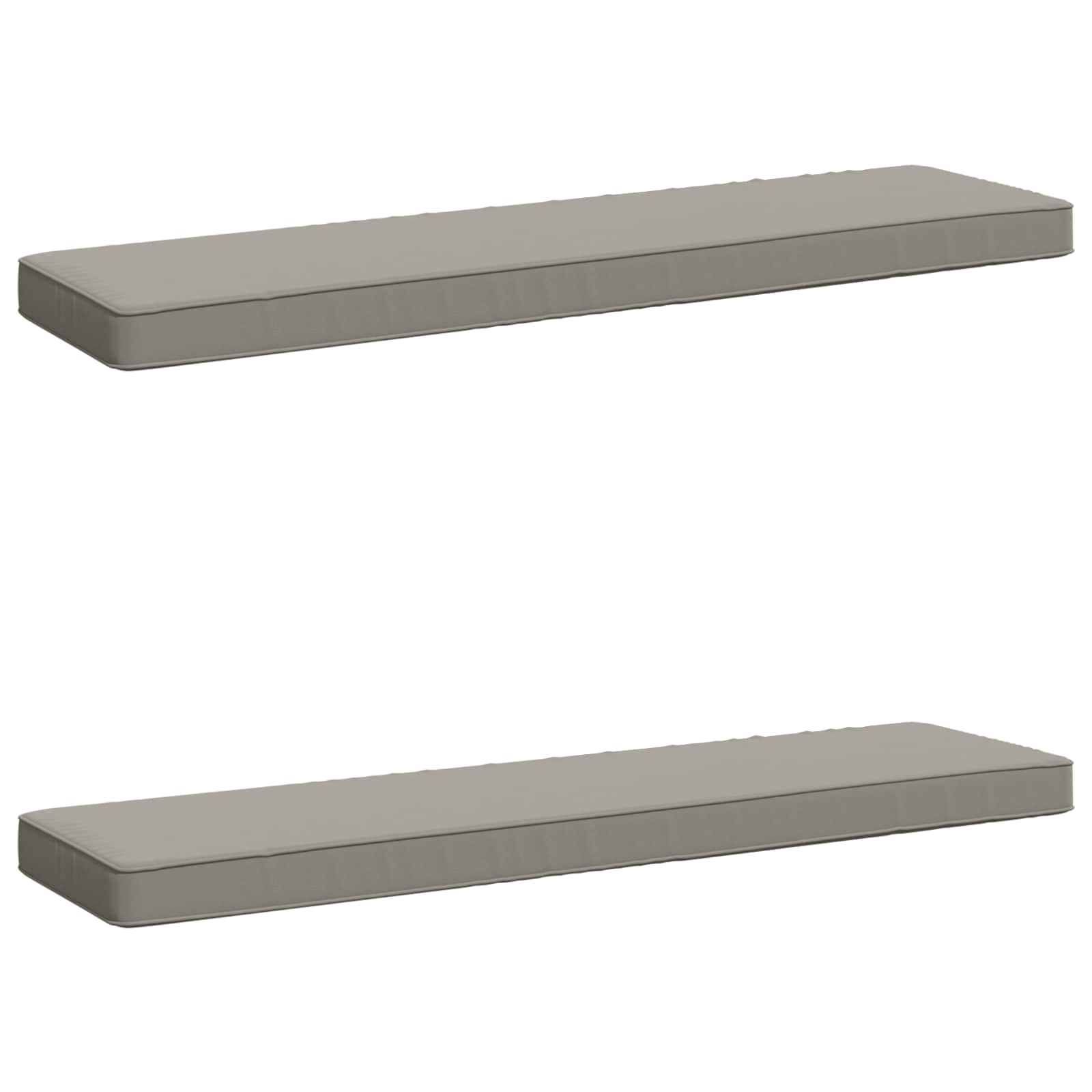 vidaXL Poduszki na ławkę 2-częściowe VUGHT 2 pcs 100% poliester Szary