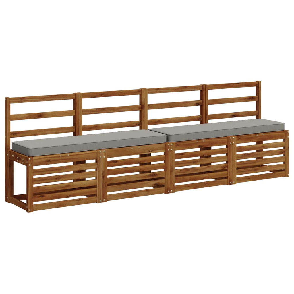 vidaXL Poduszki na ławkę 2-częściowe VUGHT 2 pcs 100% poliester Szary