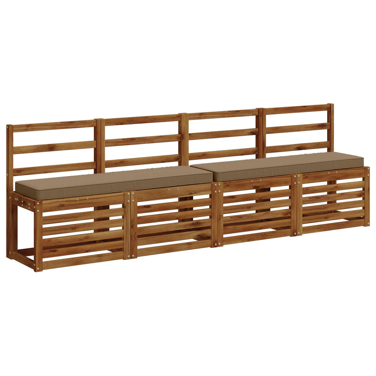vidaXL Poduszki na ławkę 2-częściowe VUGHT 2 pcs 100% poliester