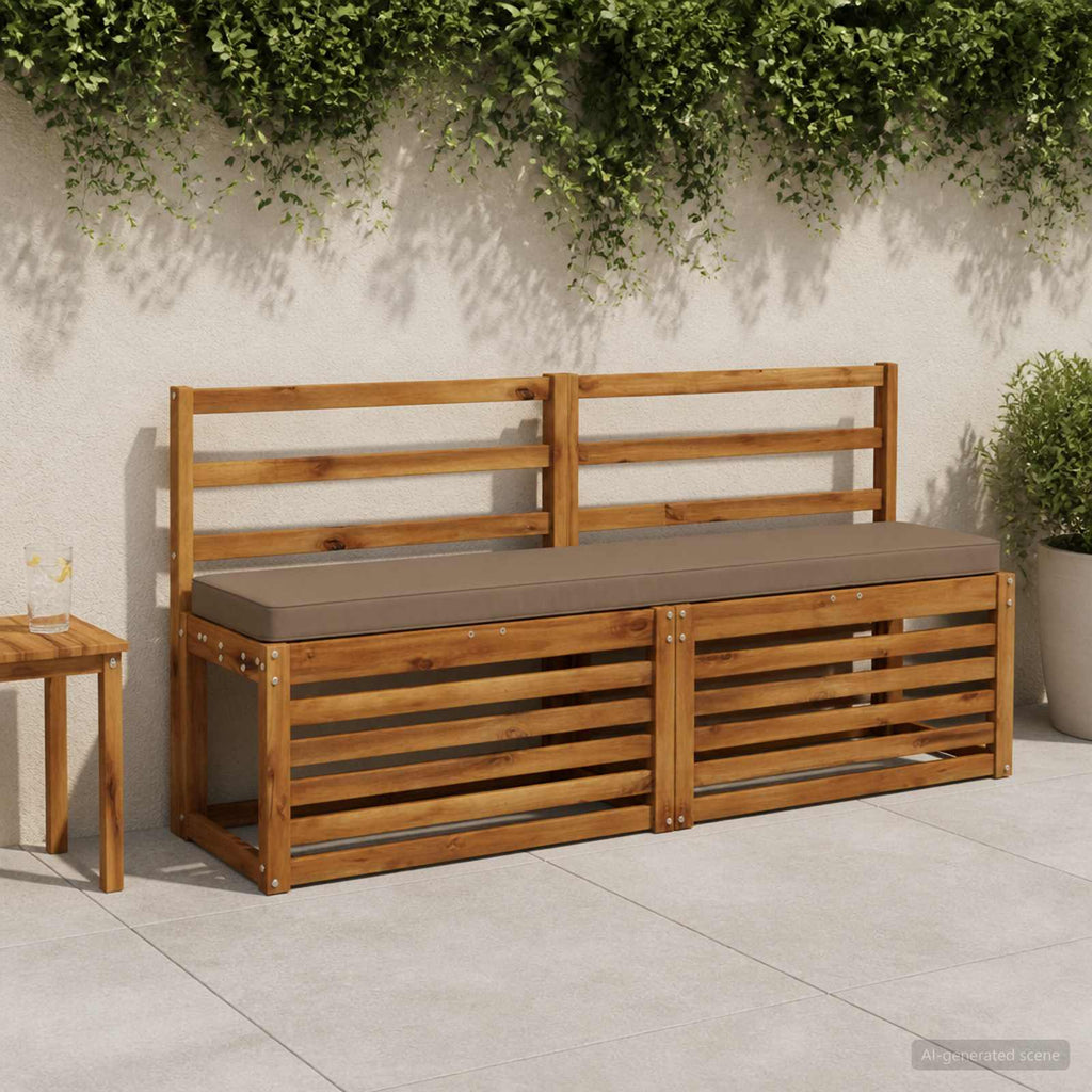 vidaXL Poduszki na ławkę 2-częściowe VUGHT 2 pcs 100% poliester