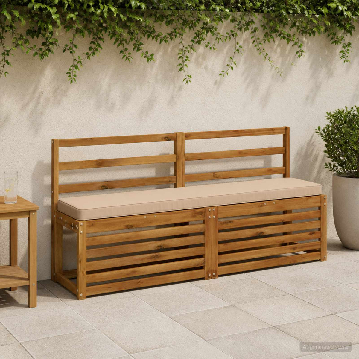 vidaXL Poduszki na ławkę 2-częściowe VUGHT 2 pcs 100% poliester