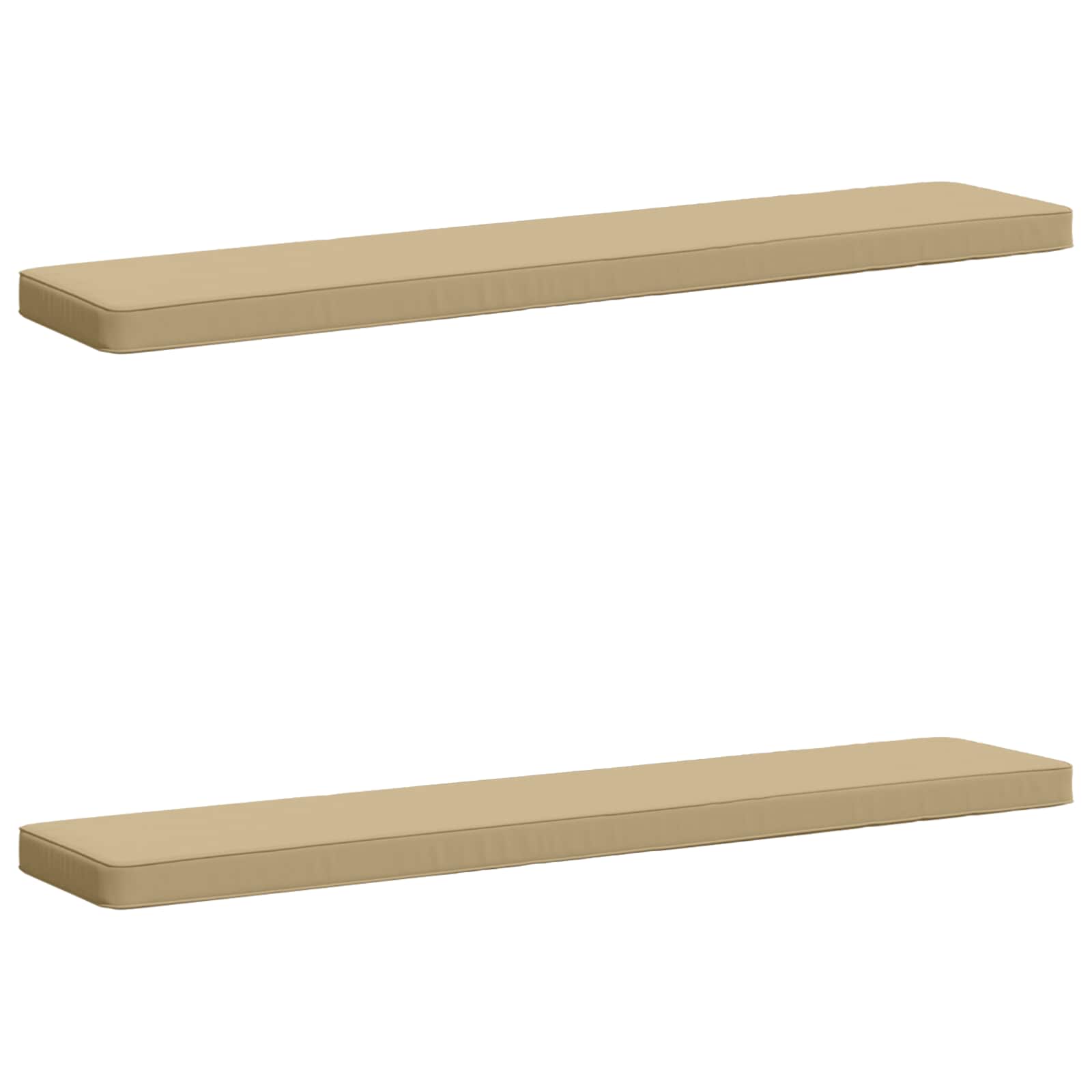 vidaXL Poduszki na ławkę 2-częściowe VUGHT 2 pcs 100% poliester Beżowy