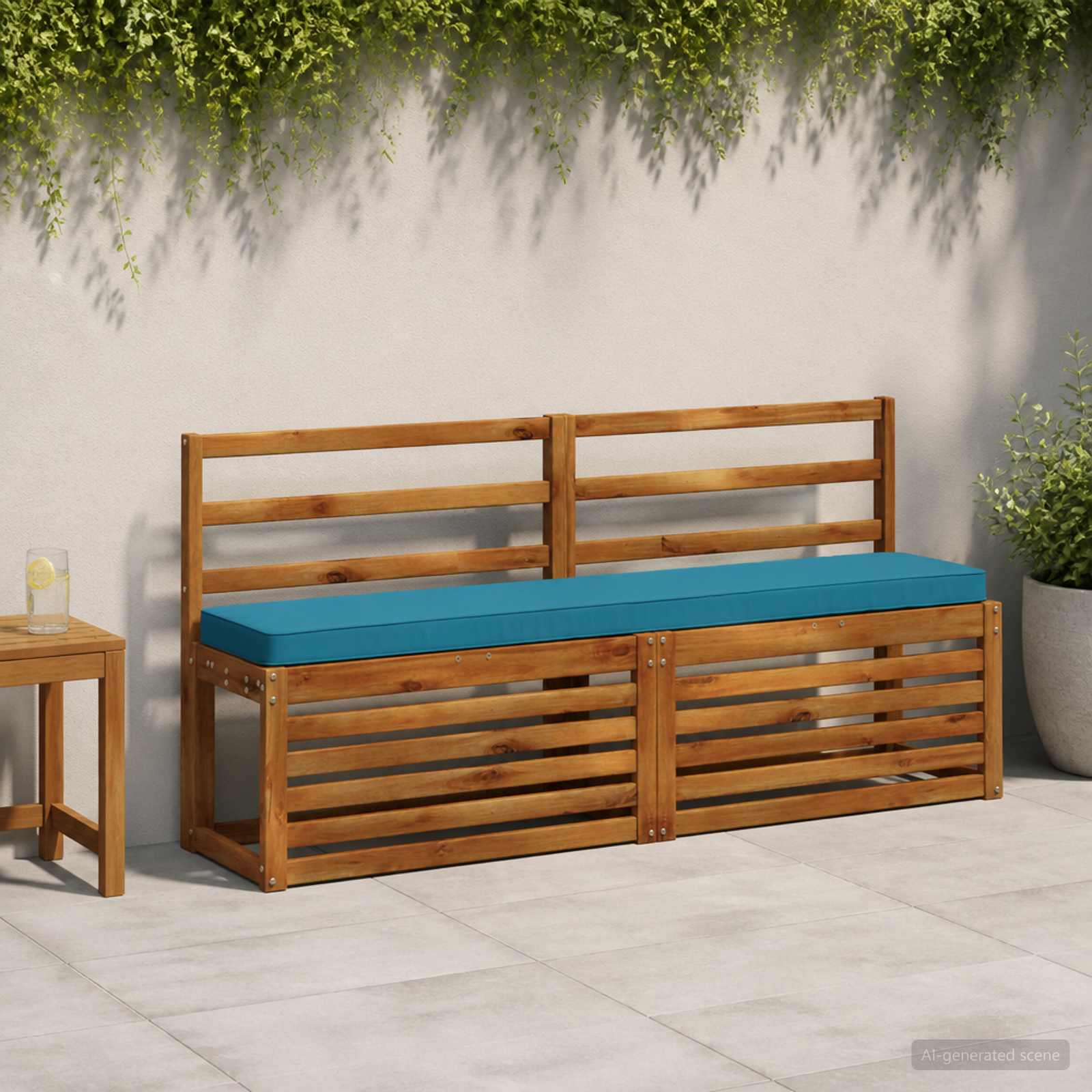 vidaXL Poduszki na ławkę 2-częściowe VUGHT 2 pcs 100% poliester
