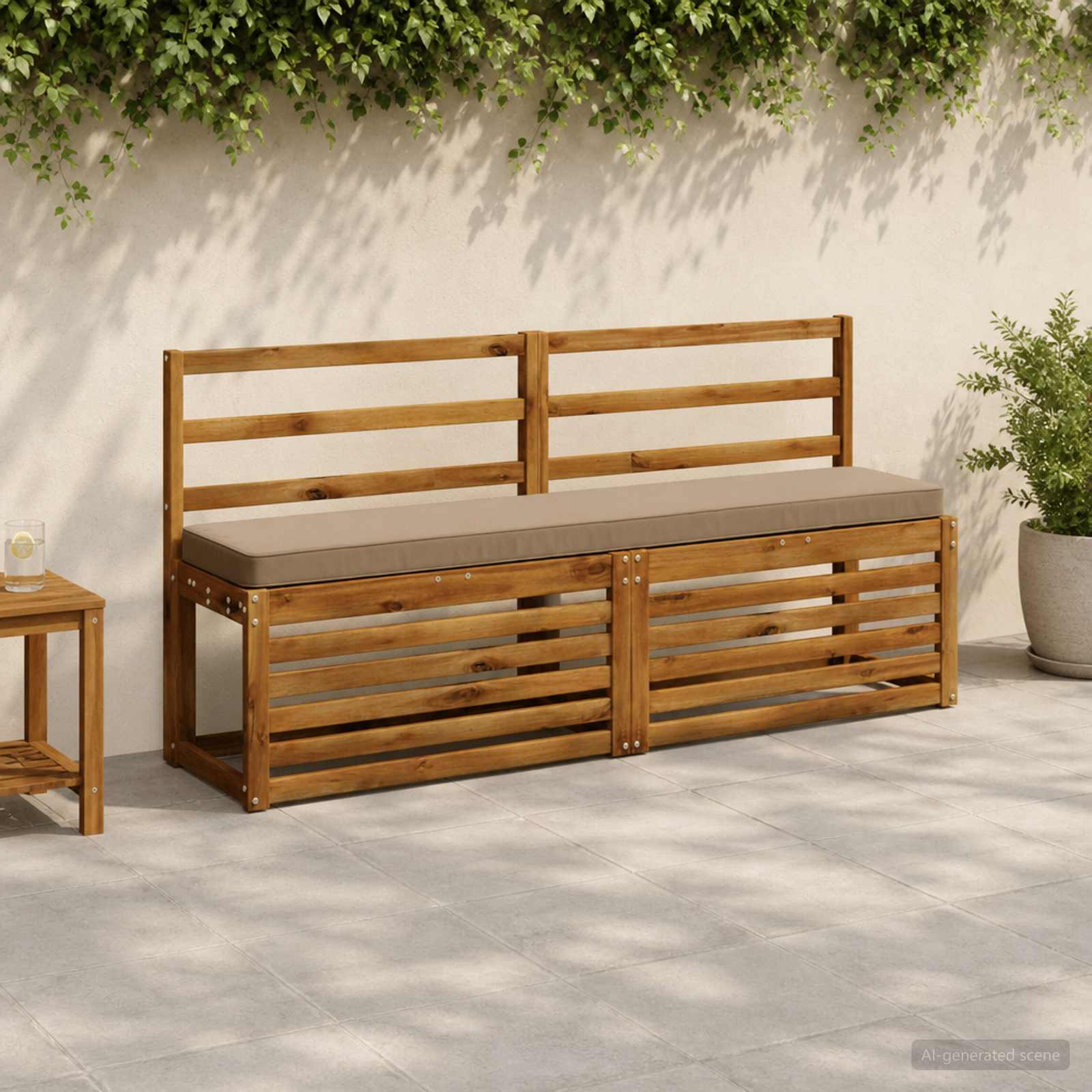 vidaXL Poduszki na ławkę 2-częściowe VUGHT 2 pcs 100% poliester