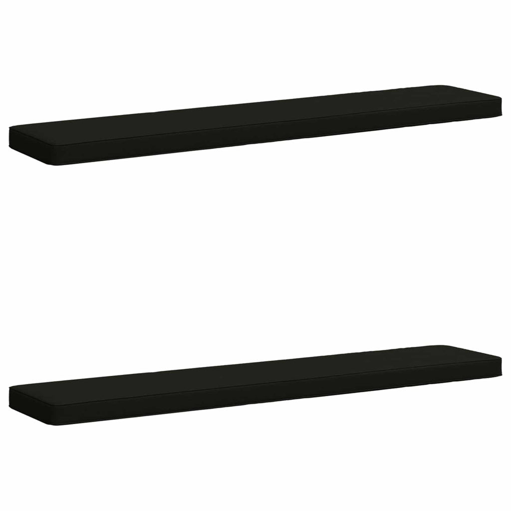 vidaXL Poduszki na ławkę 2-częściowe VUGHT 2 pcs 100% poliester Czarny