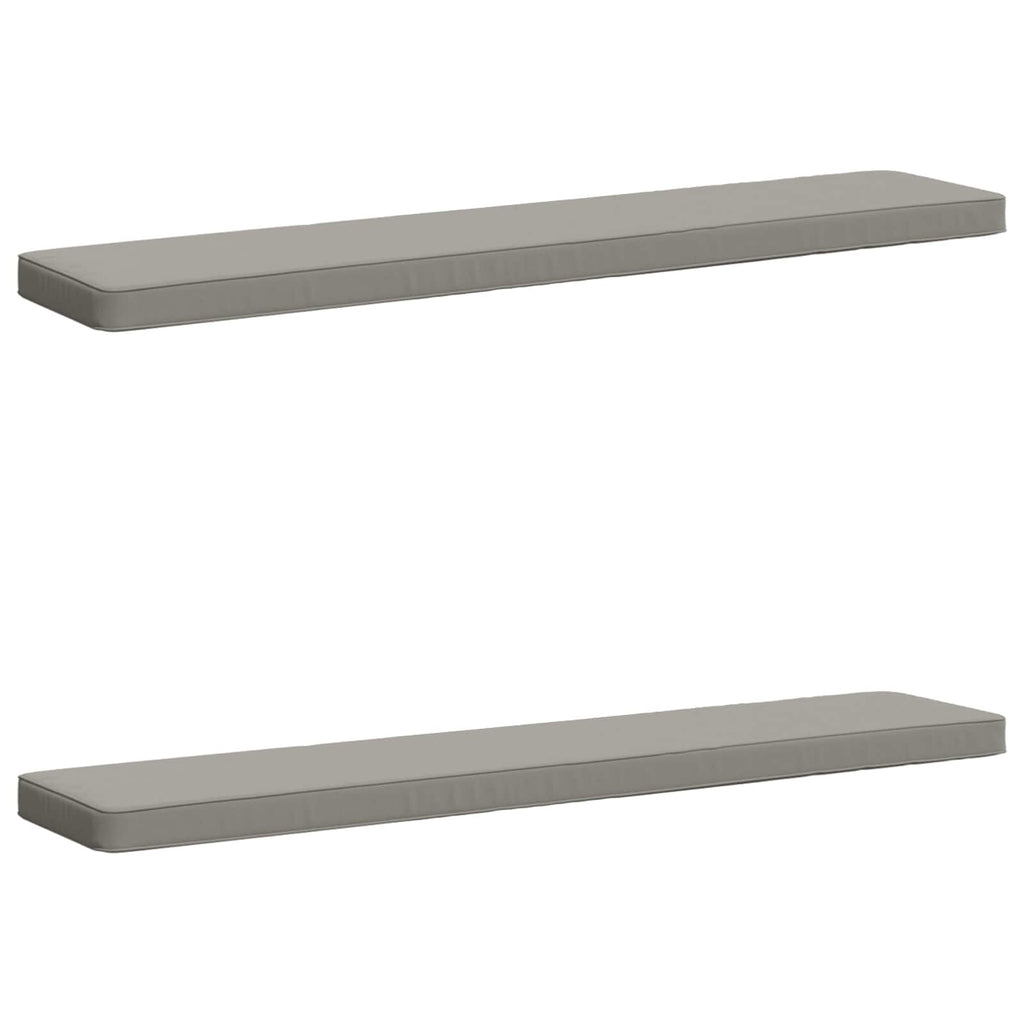 vidaXL Poduszki na ławkę 2-częściowe VUGHT 2 pcs 100% poliester Szary