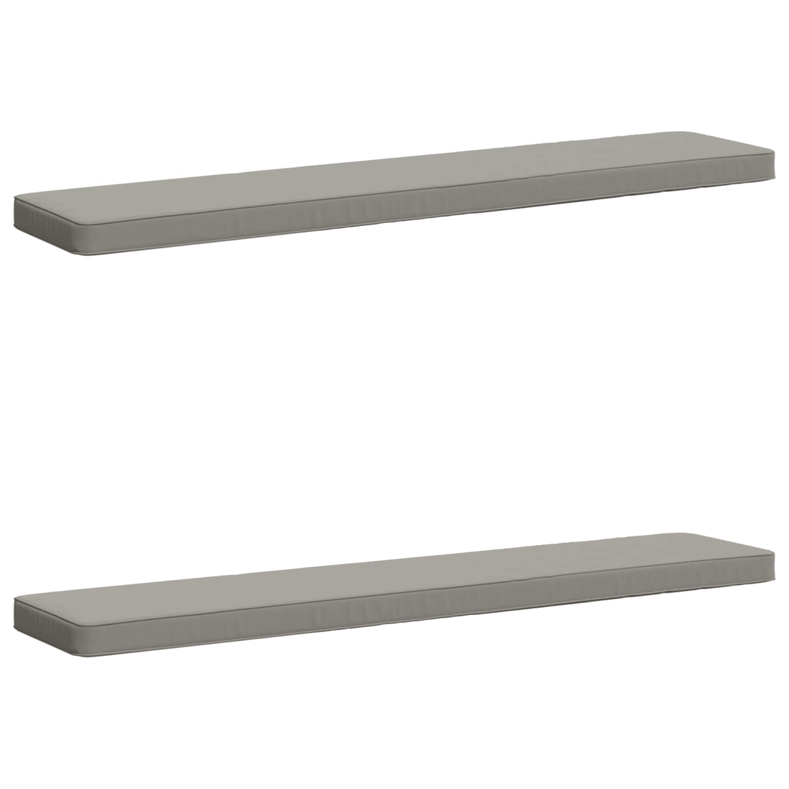 vidaXL Poduszki na ławkę 2-częściowe VUGHT 2 pcs 100% poliester Szary