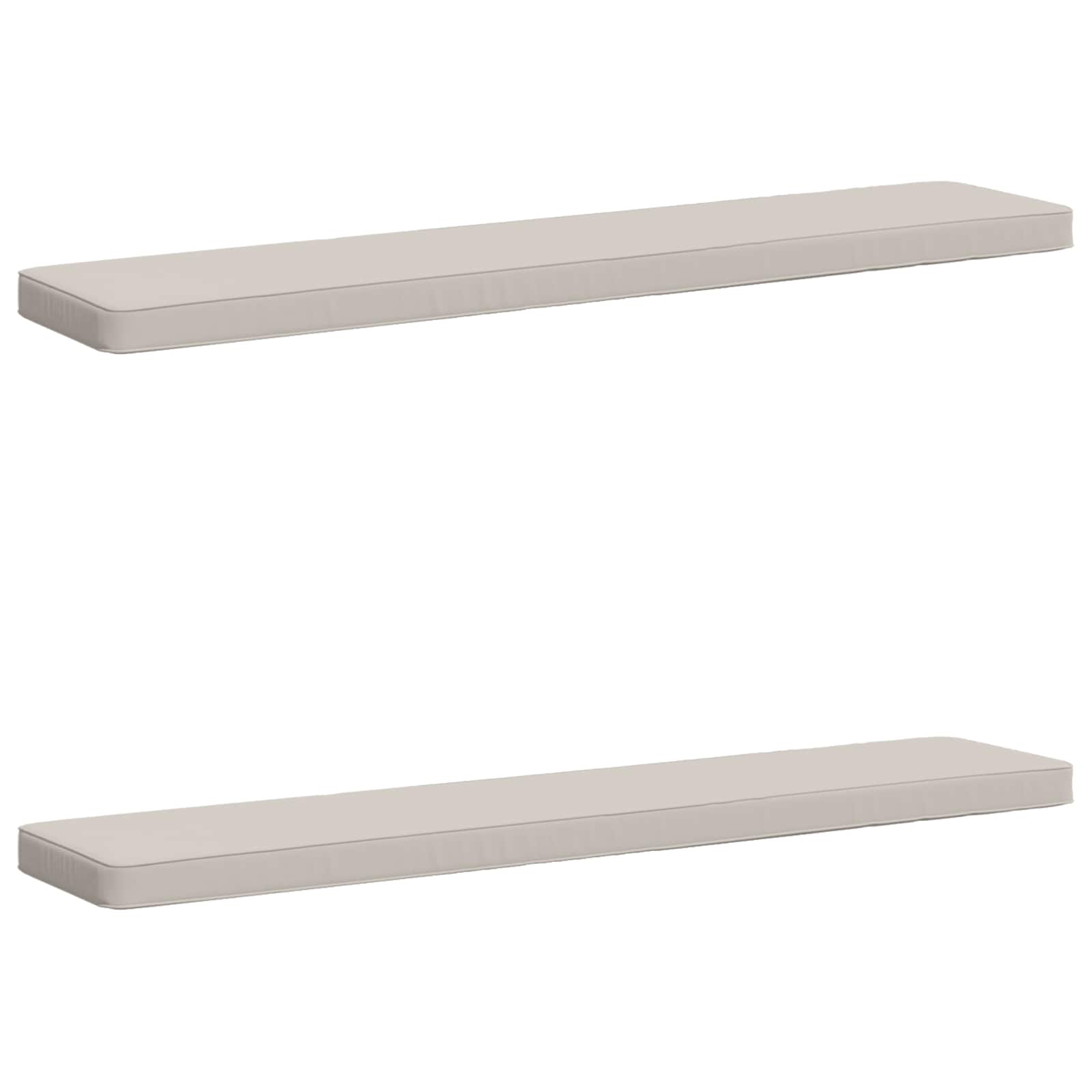 vidaXL Poduszki na ławkę 2-częściowe VUGHT 2 pcs 100% poliester Biały