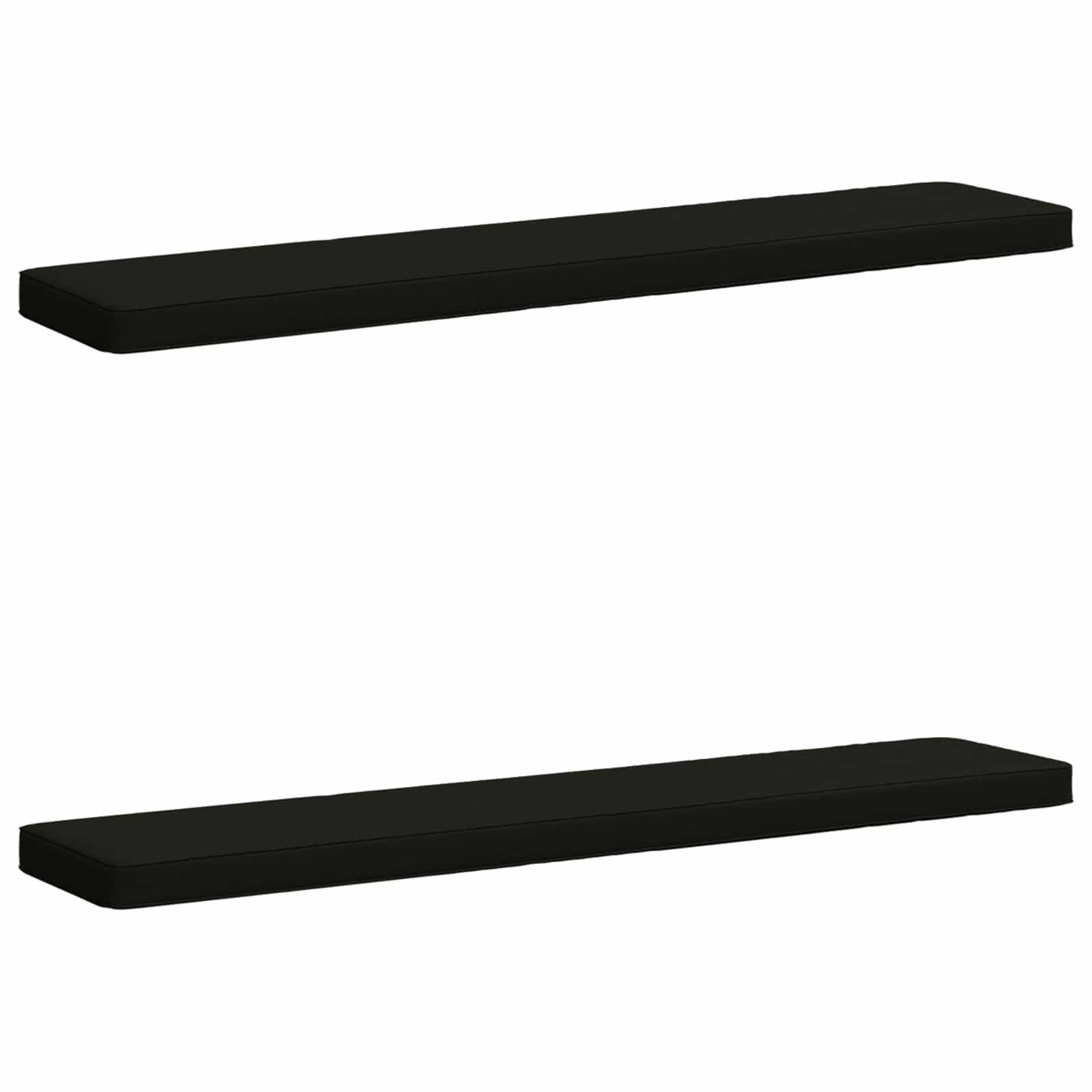 vidaXL Poduszki na ławkę 2-częściowe VUGHT 2 pcs 100% poliester Czarny