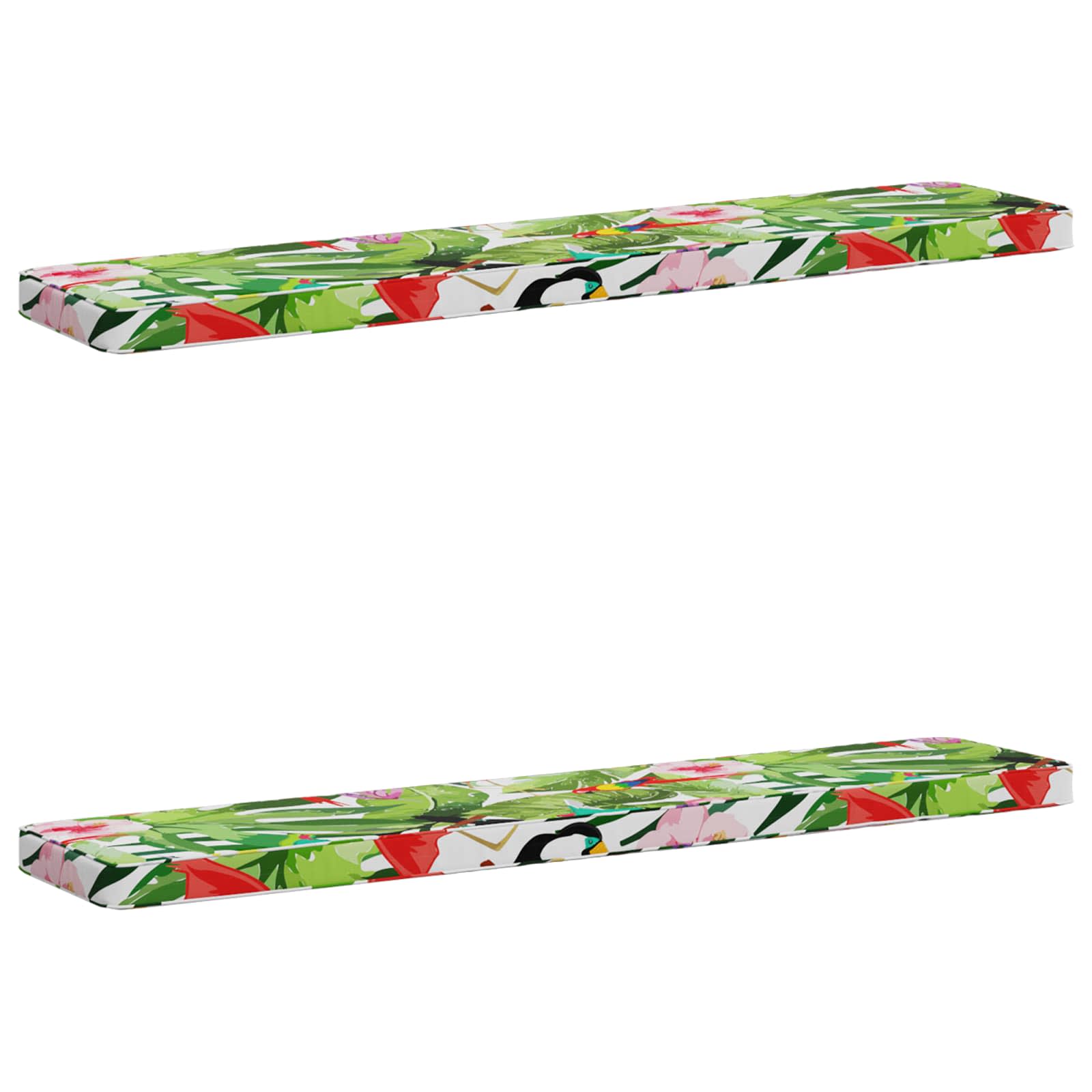 vidaXL Poduszki na ławkę 2-częściowe VUGHT 2 pcs 100% poliester