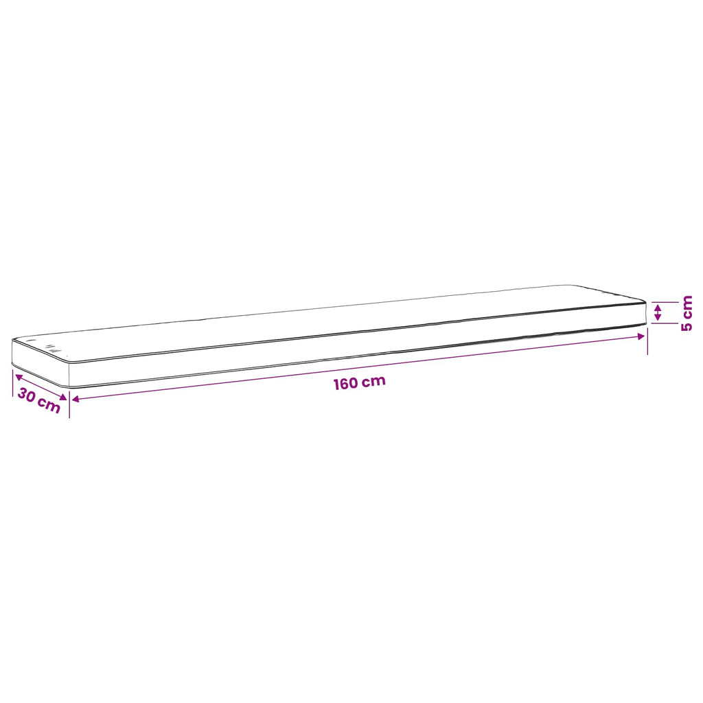 vidaXL Poduszka na ławkę 1-częściowa VUGHT 100% poliester czerwony