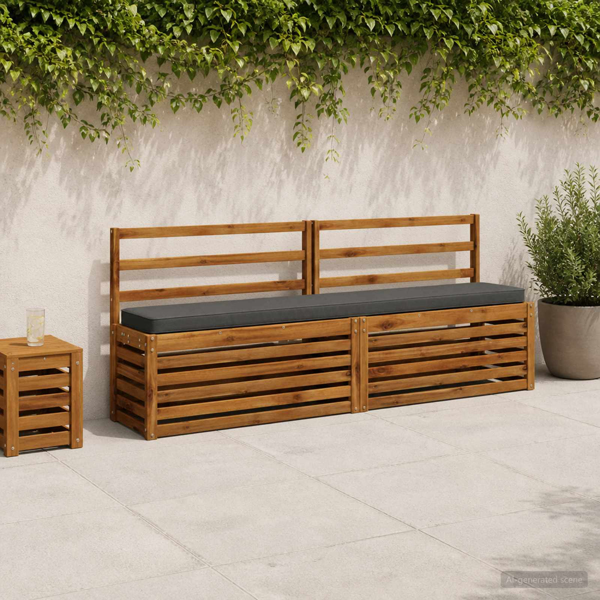 vidaXL Poduszki na ławkę 2-częściowe VUGHT 2 pcs 100% poliester