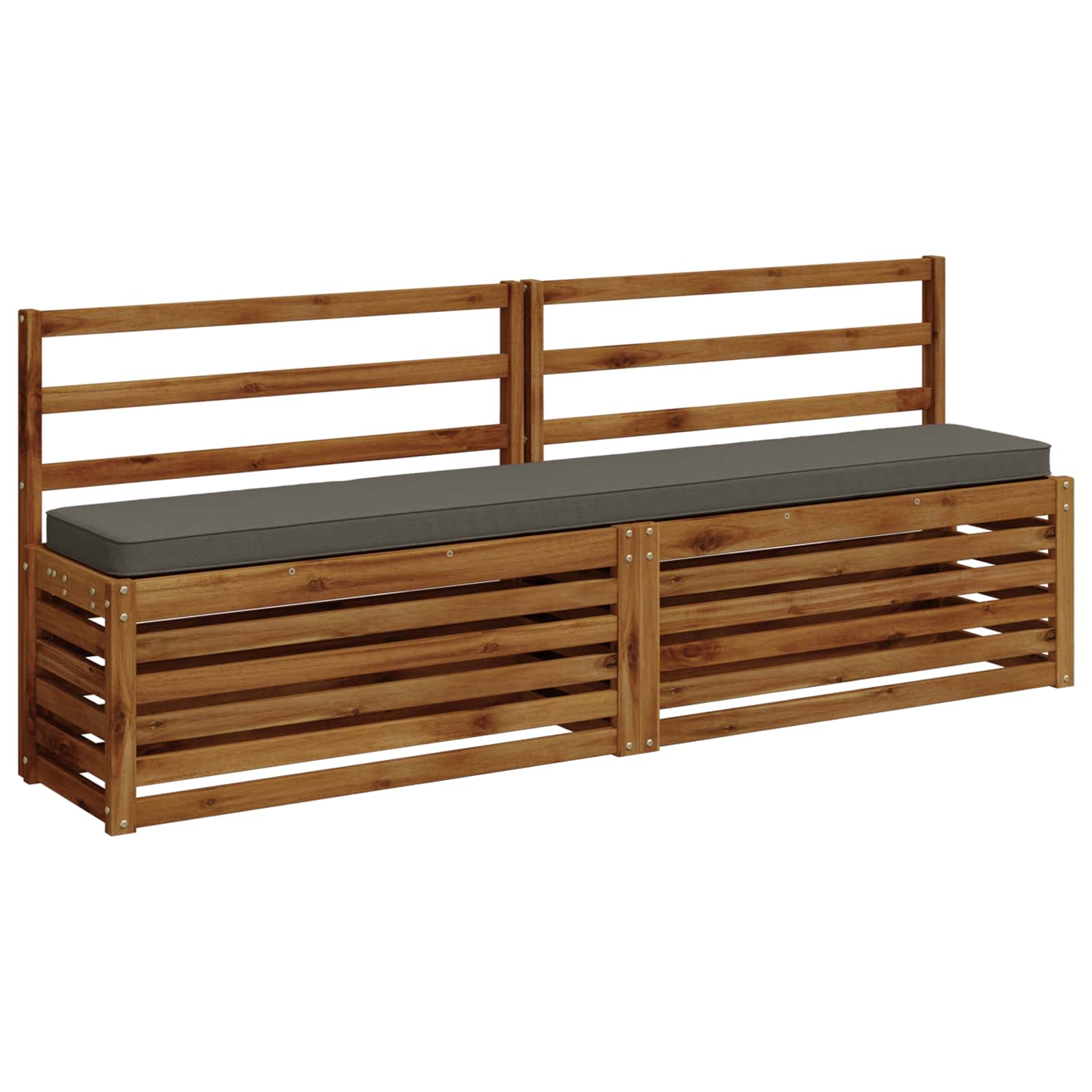 vidaXL Poduszki na ławkę 2-częściowe VUGHT 2 pcs 100% poliester Szary
