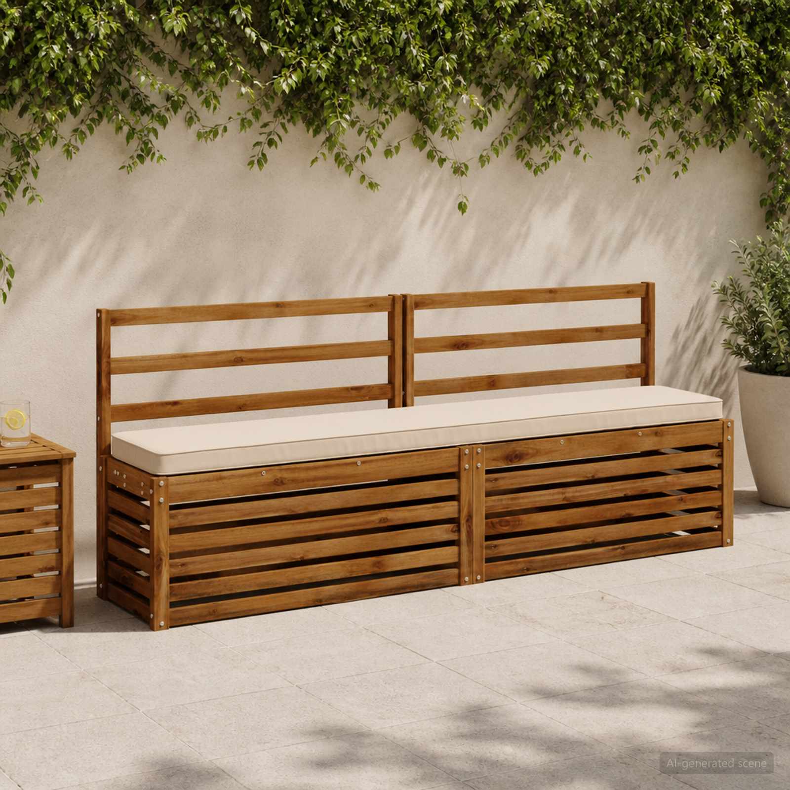 vidaXL Poduszki na ławkę 2-częściowe VUGHT 2 pcs 100% poliester