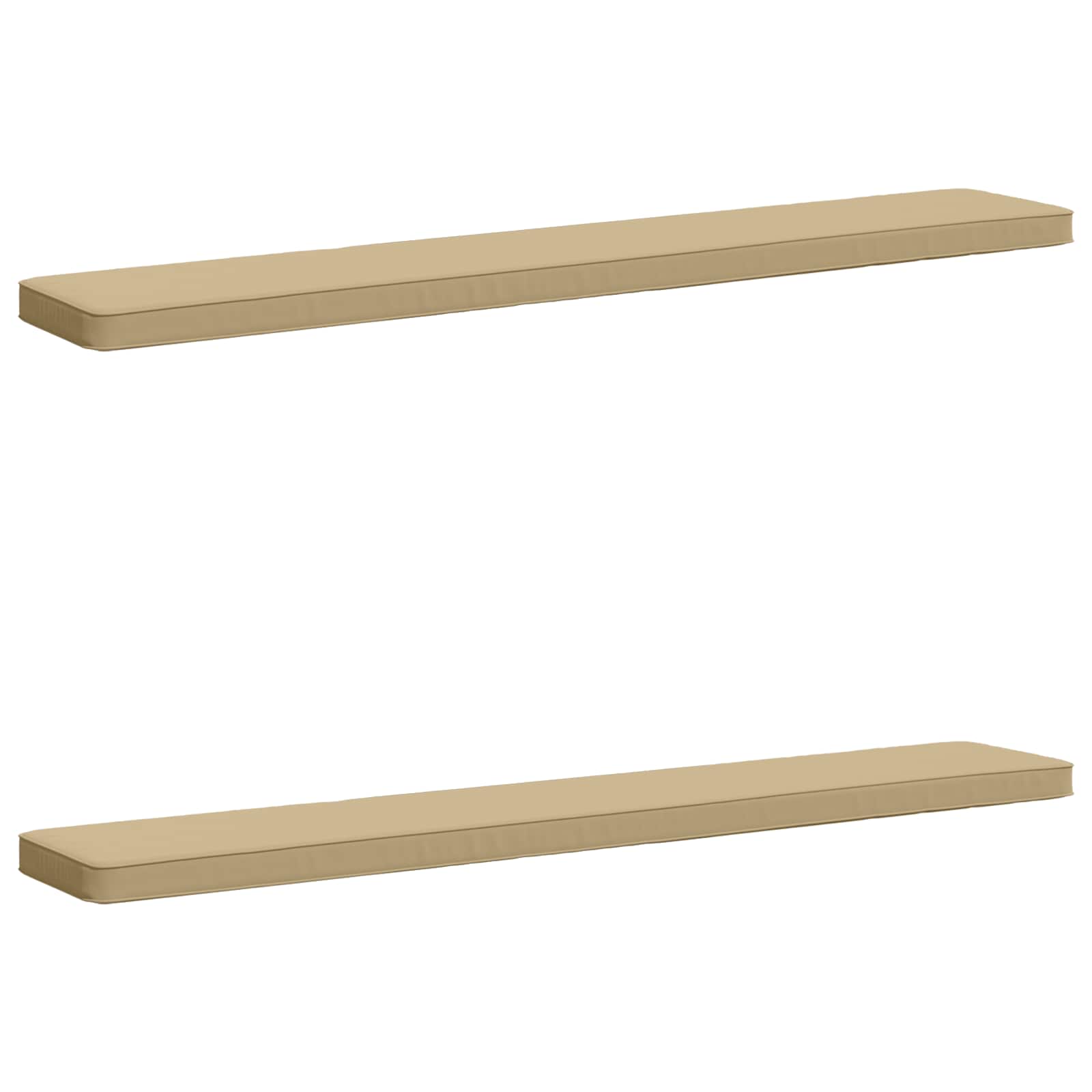 vidaXL Poduszki na ławkę 2-częściowe VUGHT 2 pcs 100% poliester Beżowy