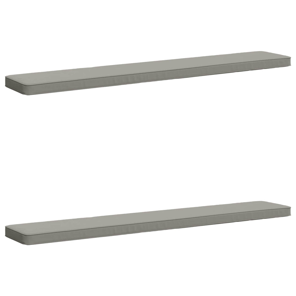vidaXL Poduszki na ławkę 2-częściowe VUGHT 2 pcs 100% poliester Szary