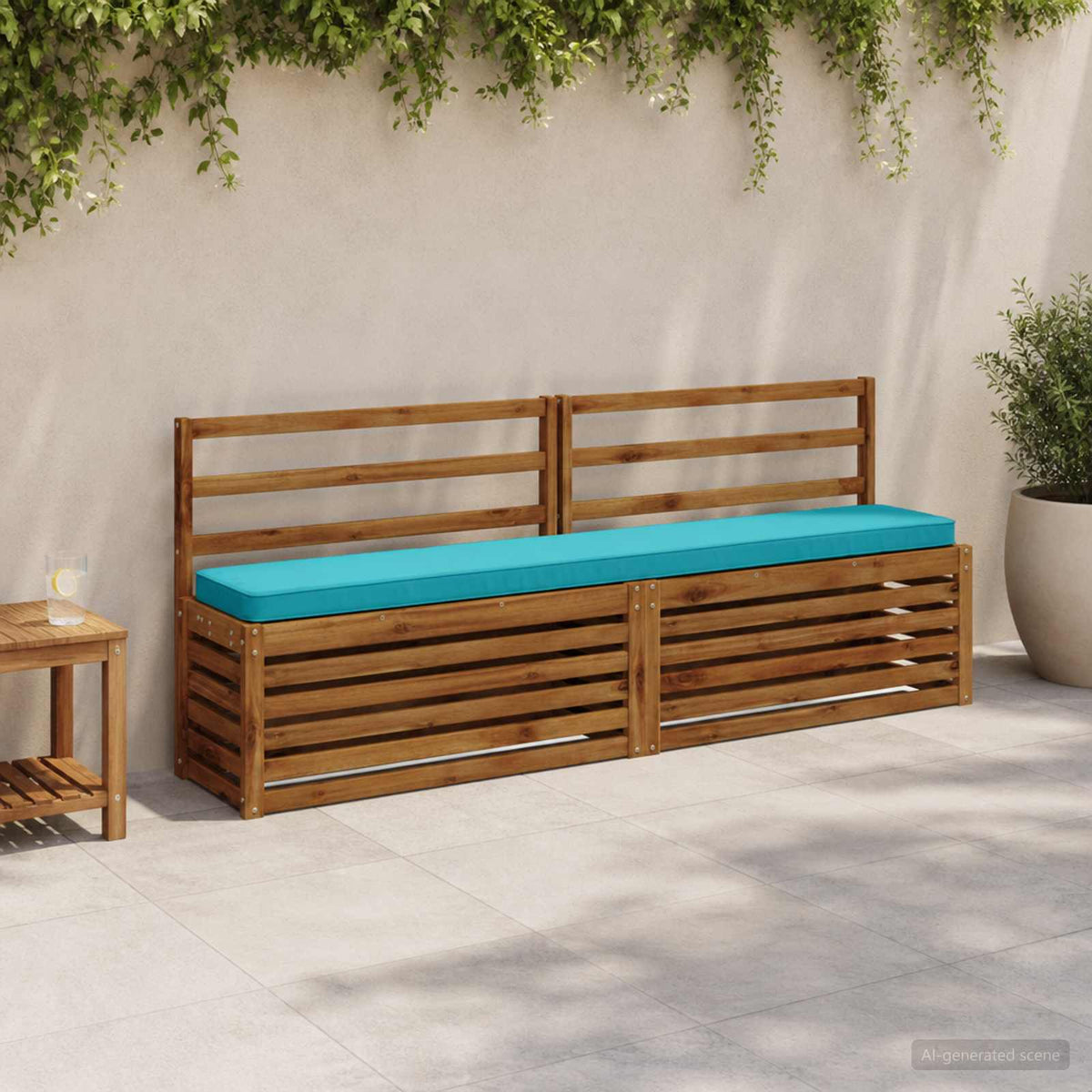 vidaXL Poduszki na ławkę 2-częściowe VUGHT 2 pcs 100% poliester