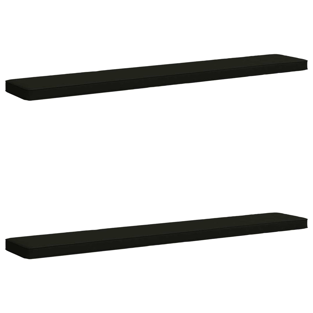 vidaXL Poduszki na ławkę 2-częściowe VUGHT 2 pcs 100% poliester Czarny
