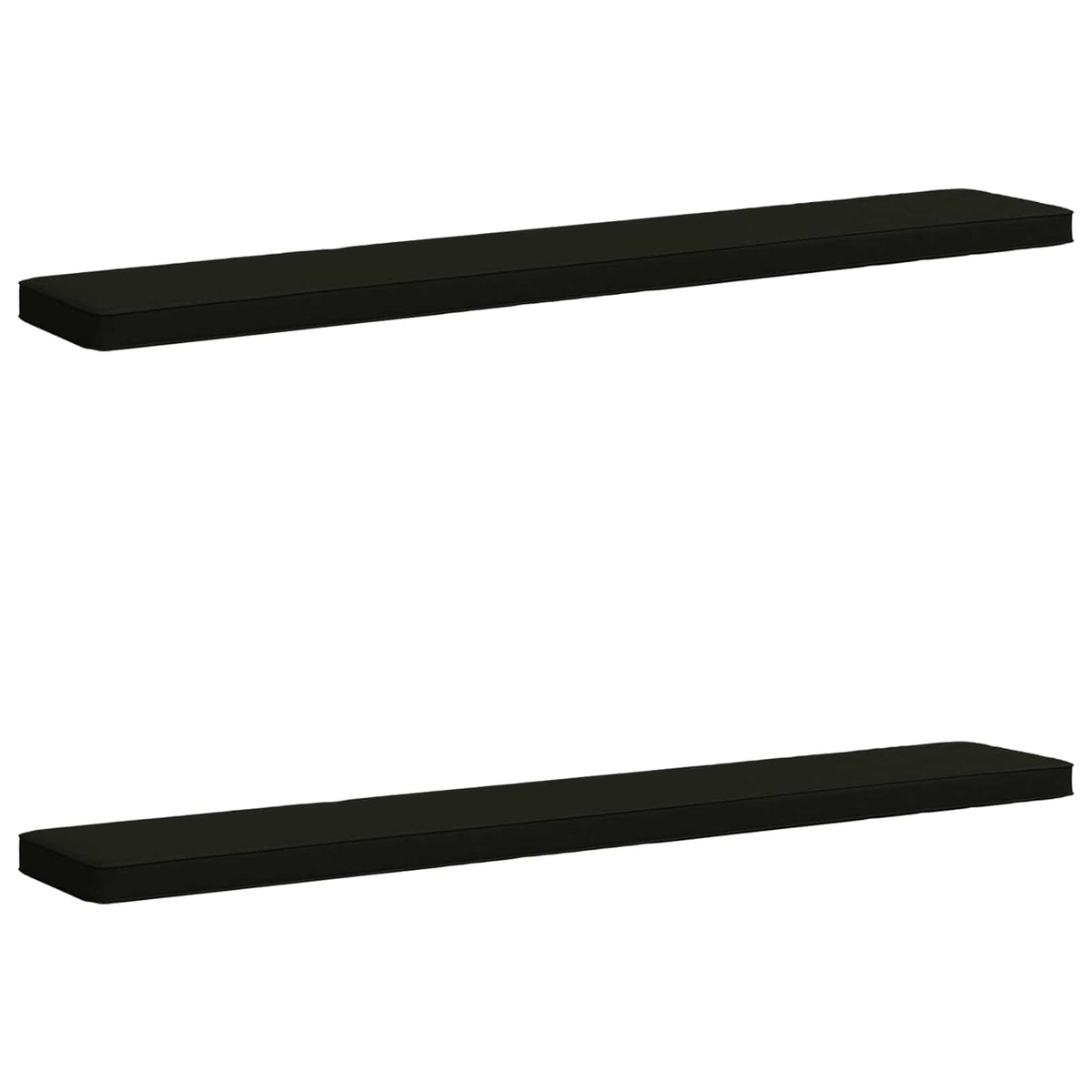 vidaXL Poduszki na ławkę 2-częściowe VUGHT 2 pcs 100% poliester Czarny