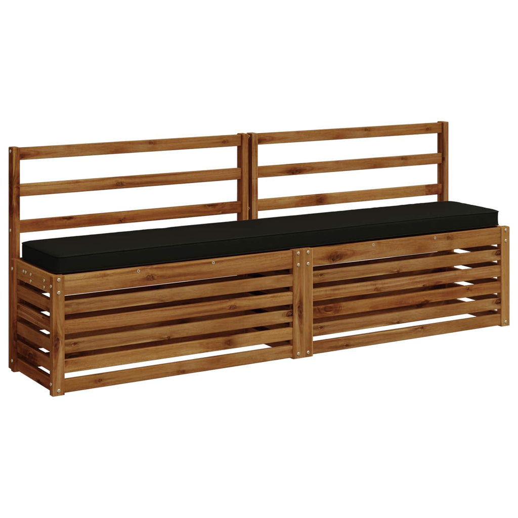 vidaXL Poduszki na ławkę 2-częściowe VUGHT 2 pcs 100% poliester Czarny