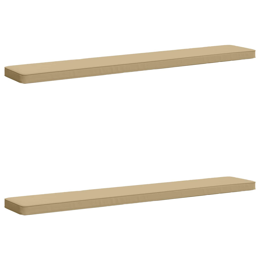vidaXL Poduszki na ławkę 2-częściowe VUGHT 2 pcs 100% poliester Beżowy