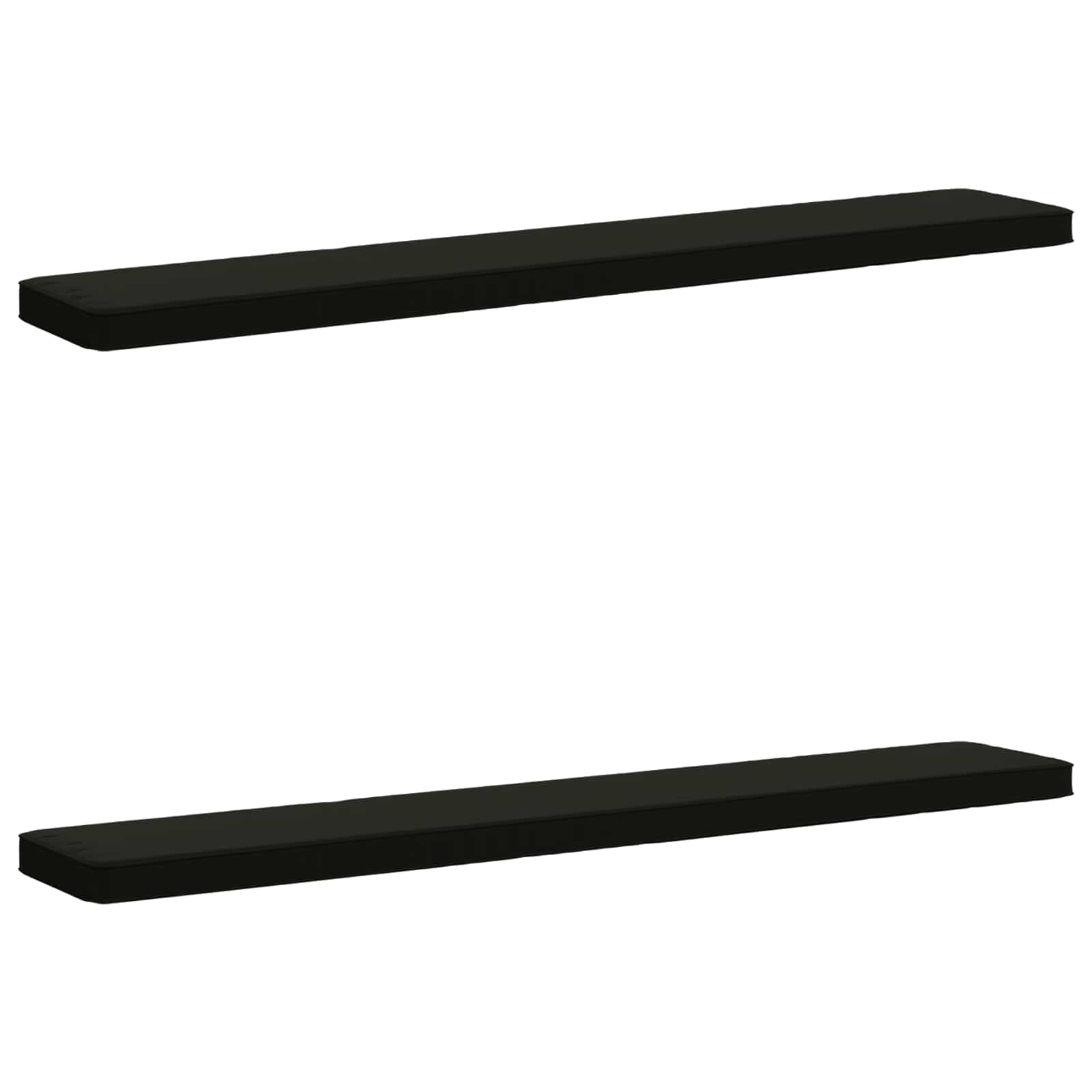 vidaXL Poduszki na ławkę 2-częściowe VUGHT 2 pcs 100% poliester Czarny