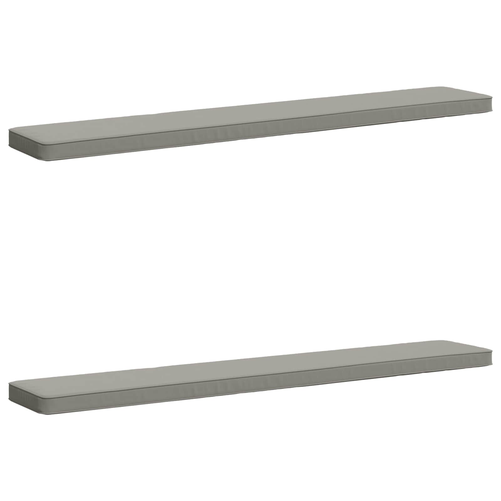 vidaXL Poduszki na ławkę 2-częściowe VUGHT 2 pcs 100% poliester Szary