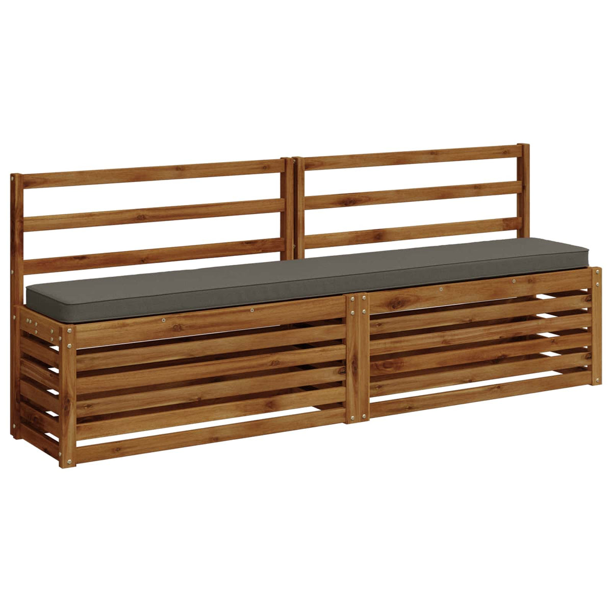 vidaXL Poduszki na ławkę 2-częściowe VUGHT 2 pcs 100% poliester Szary